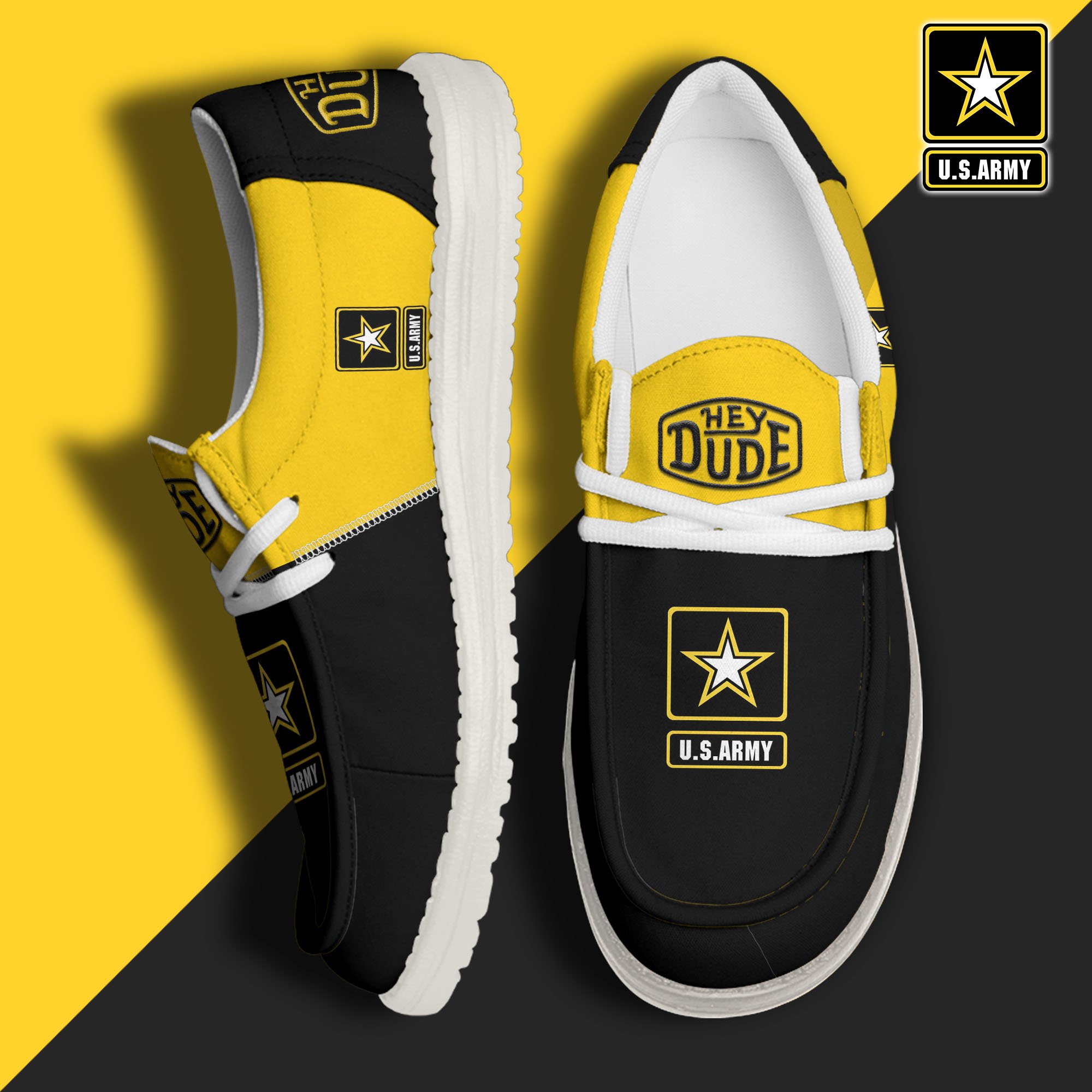 2 U.S. Army Personalized Hey Dude Shoes For Men And Women ST9819