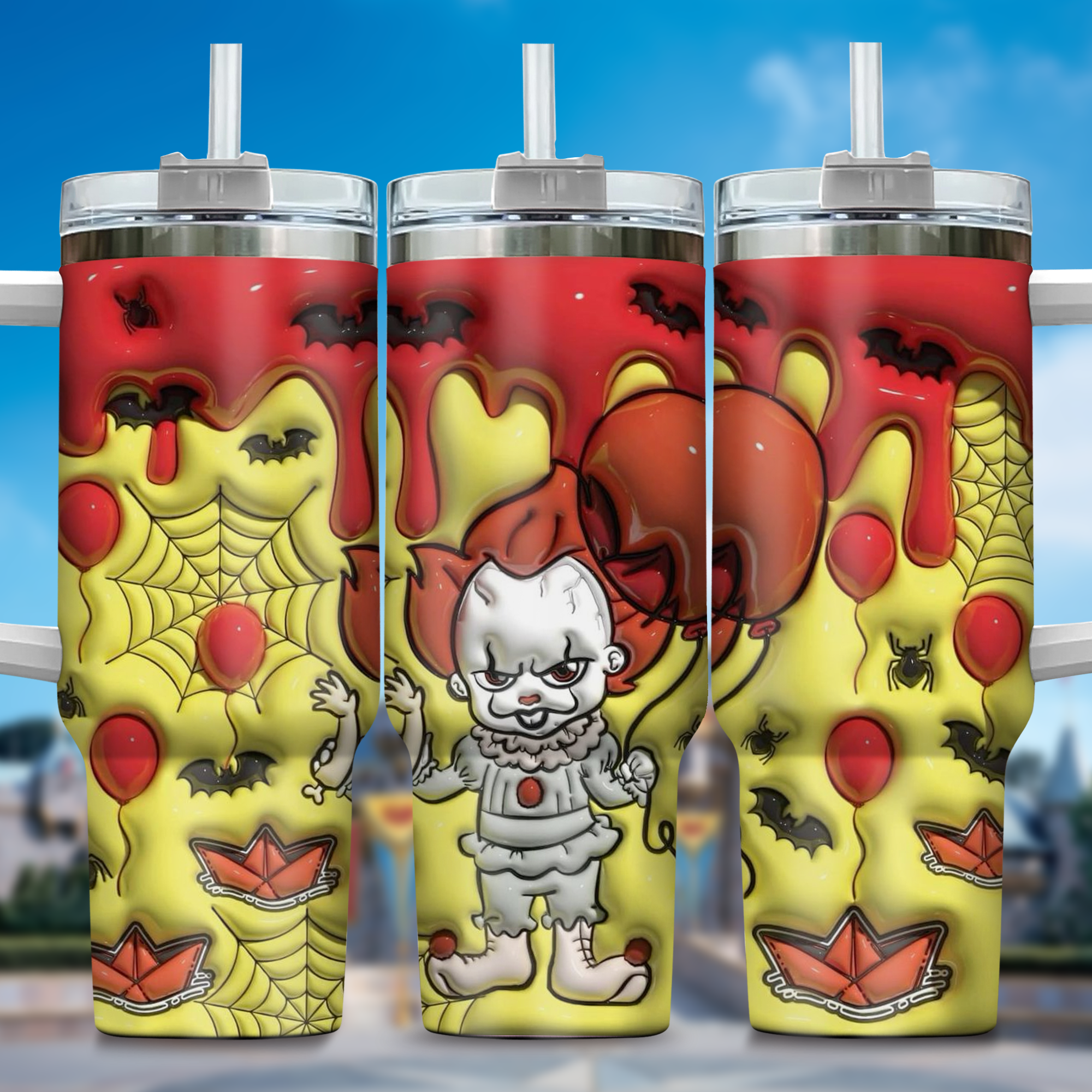 3D Horror Movies Stanley Tumbler With Handle Personalized Name St4531