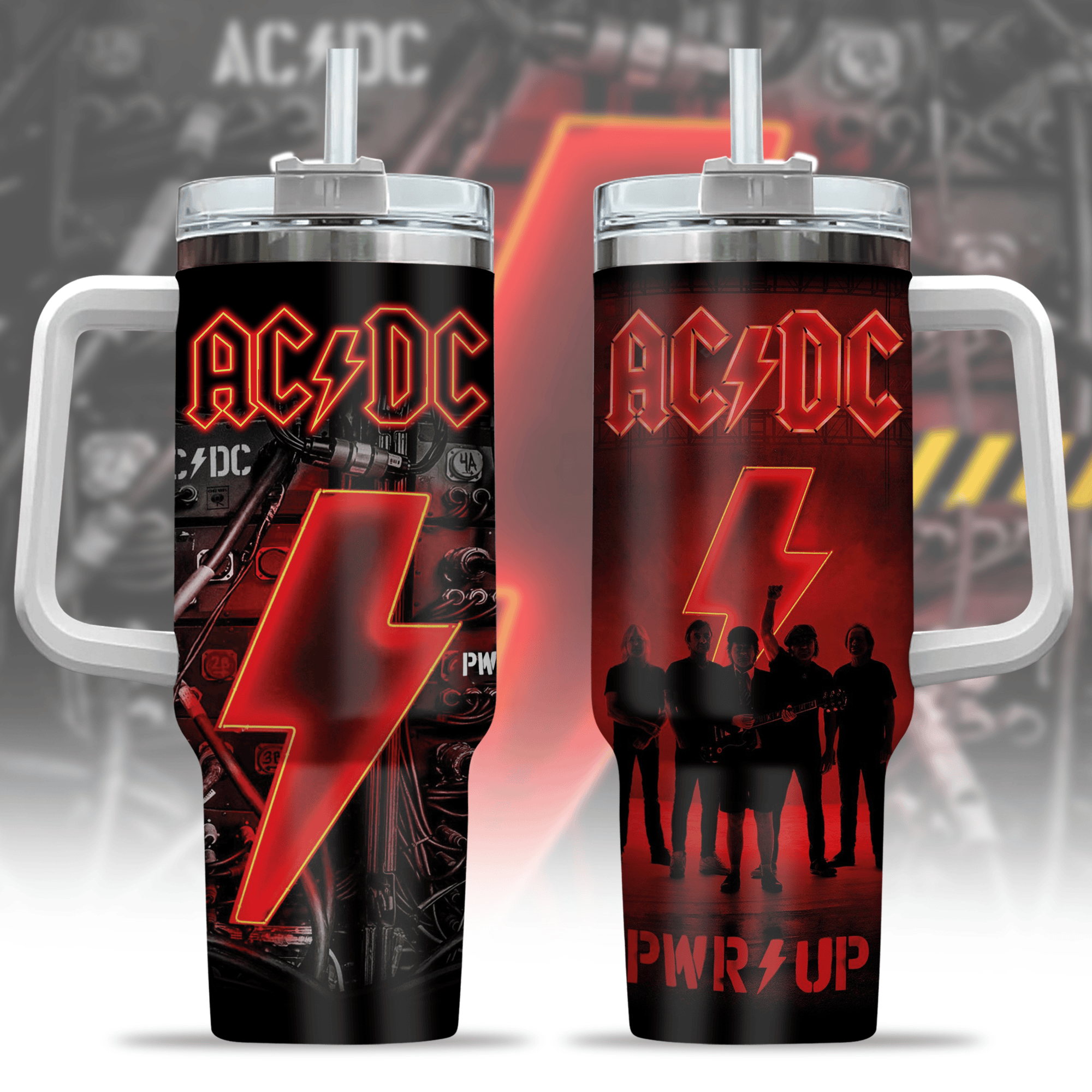 AC/DC Music Stanley Tumbler With Handle Personalized Name St1363