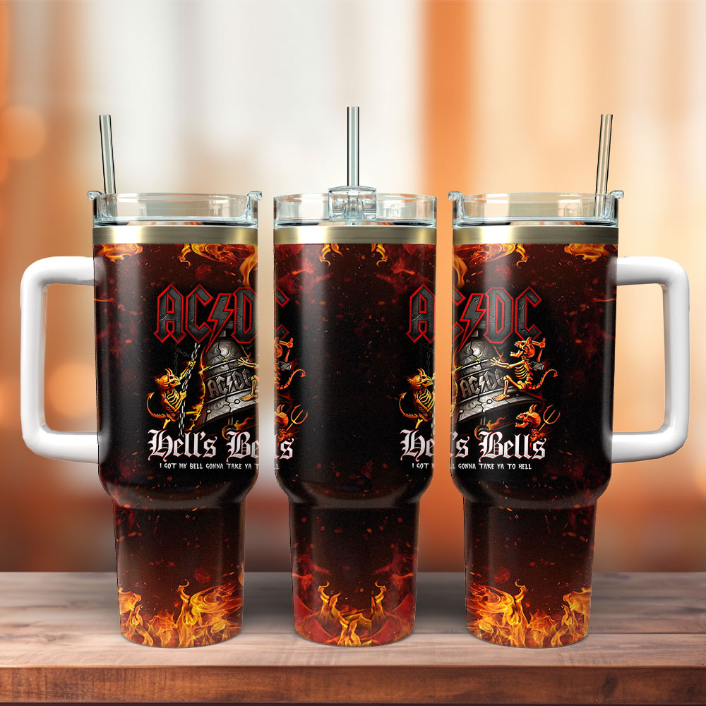 AC/DC Music Stanley Tumbler With Handle Personalized Name St2475