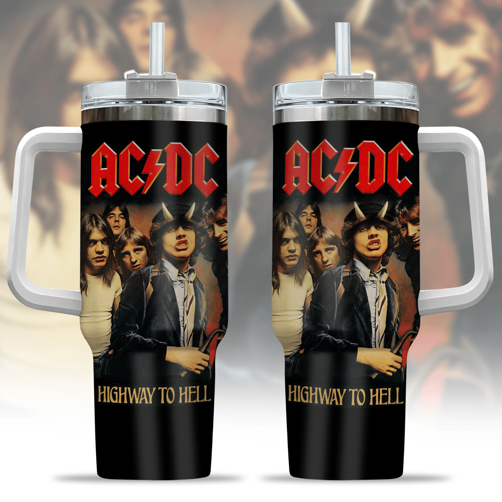 AC/DC Music Stanley Tumbler With Handle Personalized Name St3519