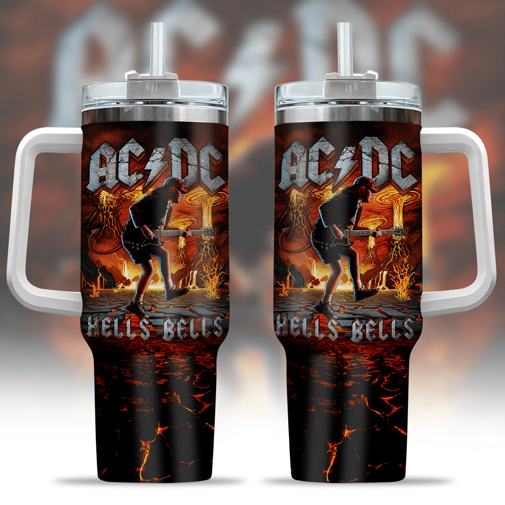 AC/DC Music Stanley Tumbler With Handle Personalized Name St9156