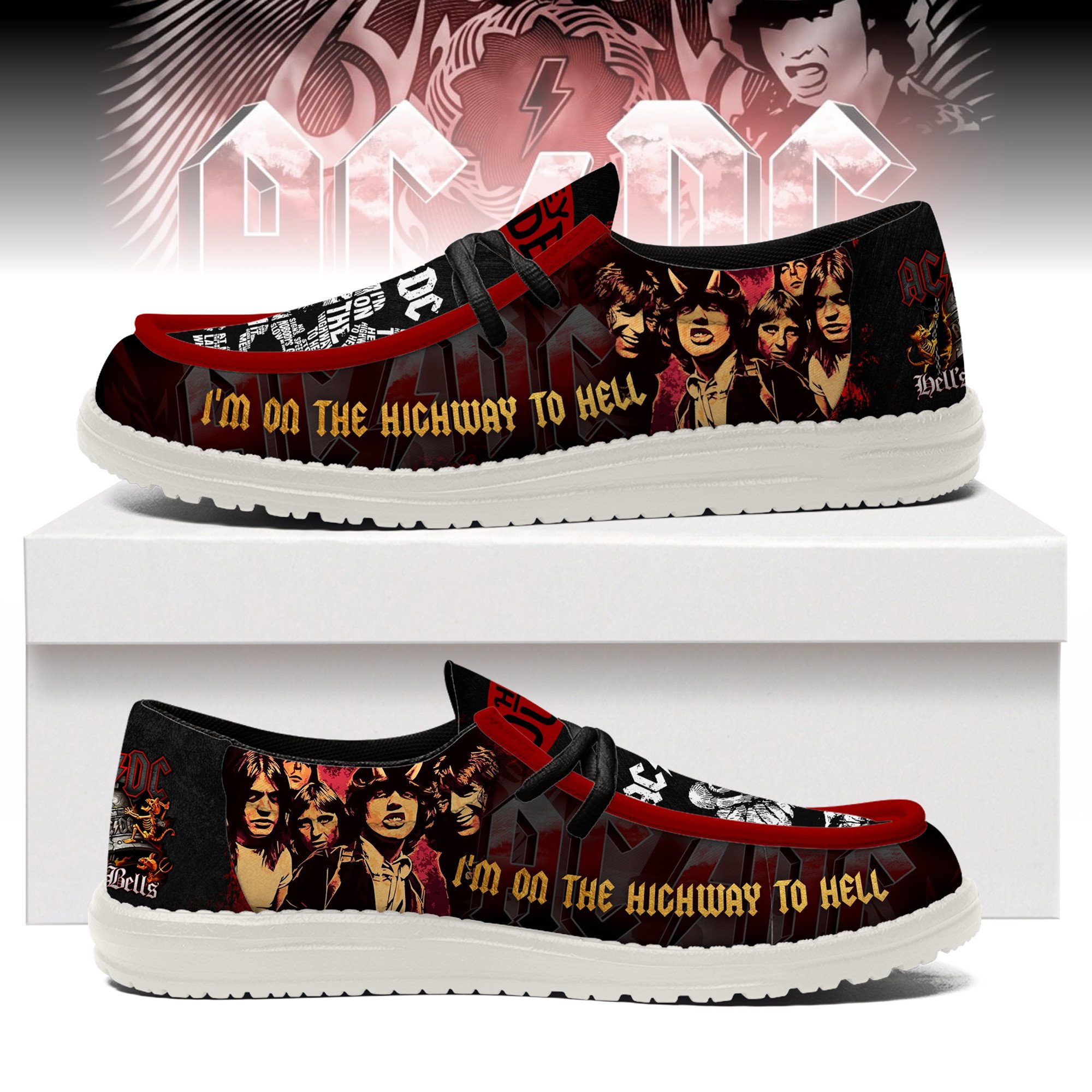 AC/DC Personalized Hey Dude Shoes For Men And Women ST5866