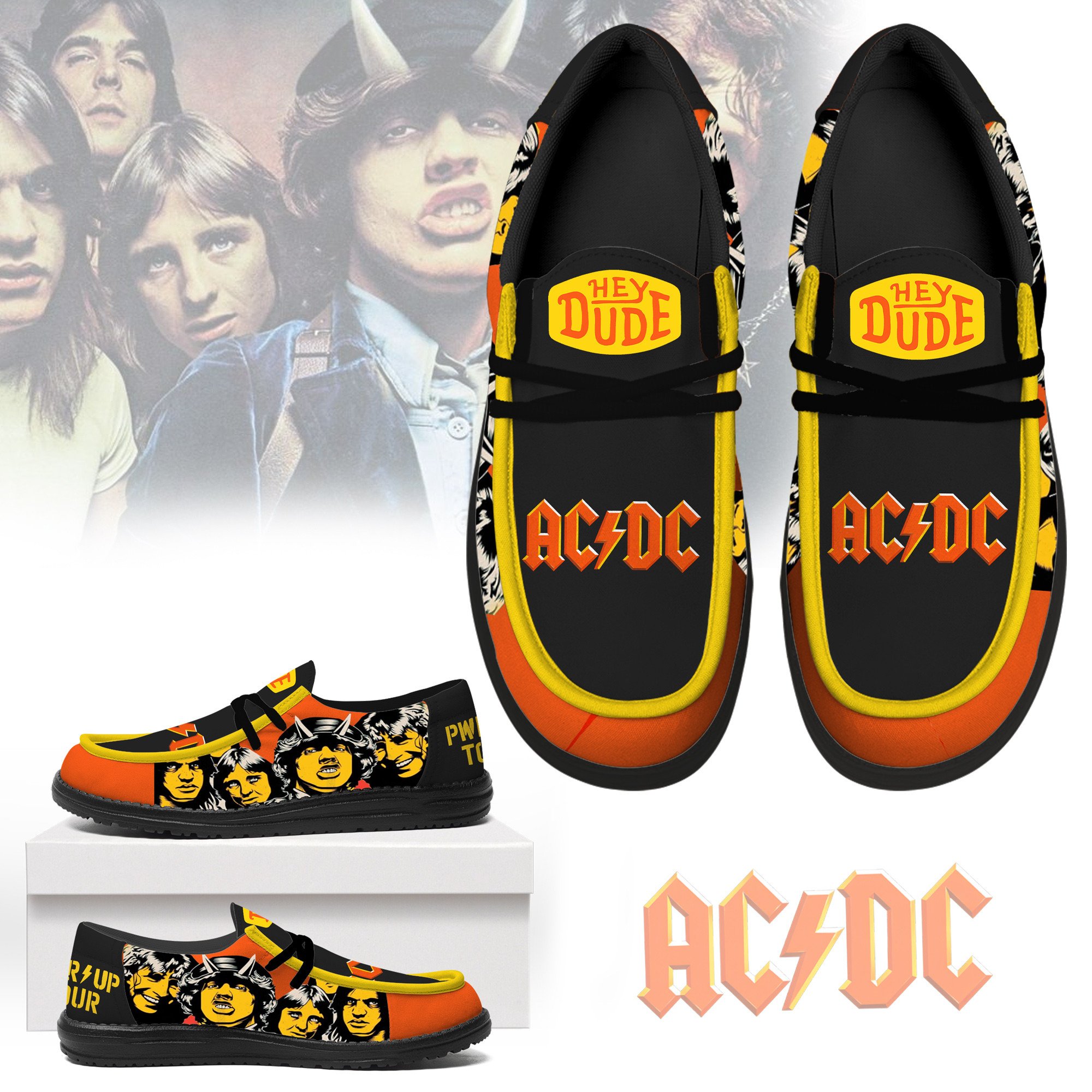AC/DC – Personalized Hey Dude Shoes For Men And Women ST6149
