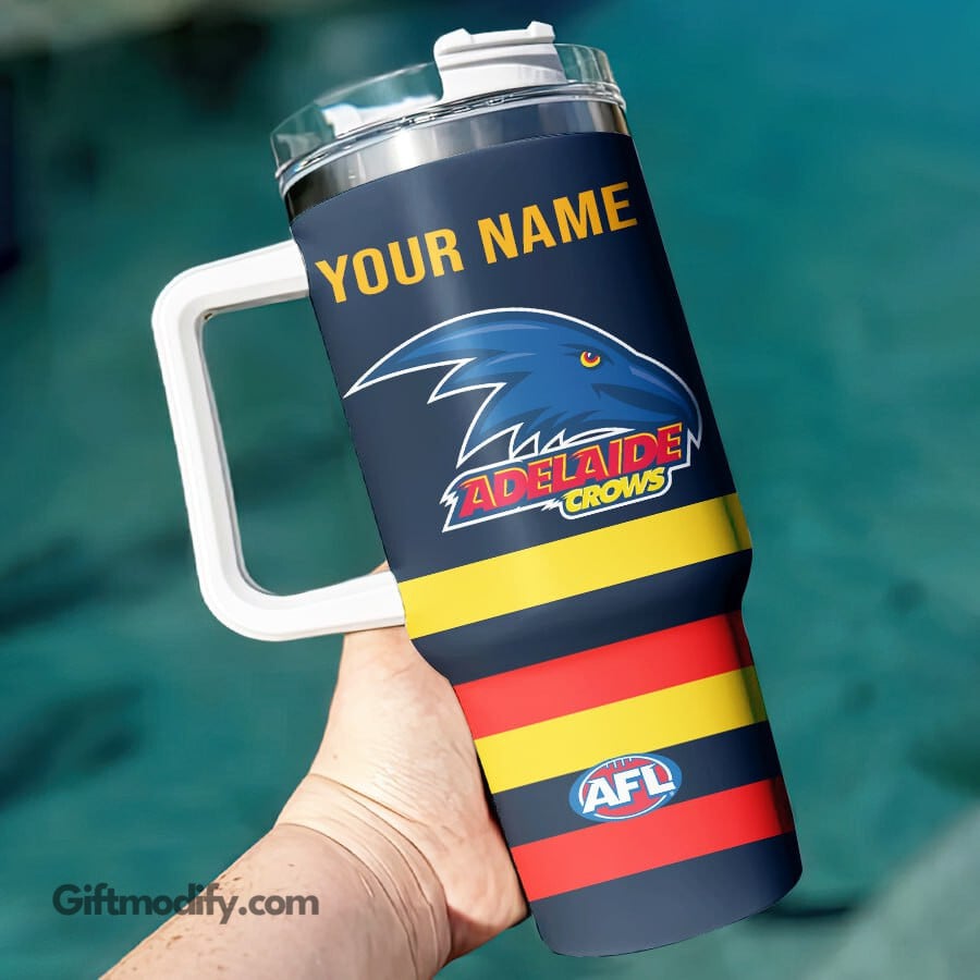 Adelaide Crows AFL Stanley Tumbler With Handle Personalized Name St7596