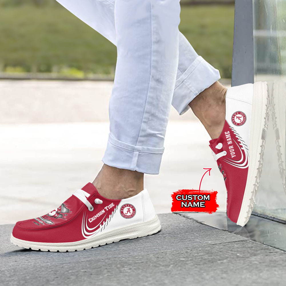 Alabama Crimson Tide NCAA Personalized Hey Dude Shoes For Men And Women ST12547