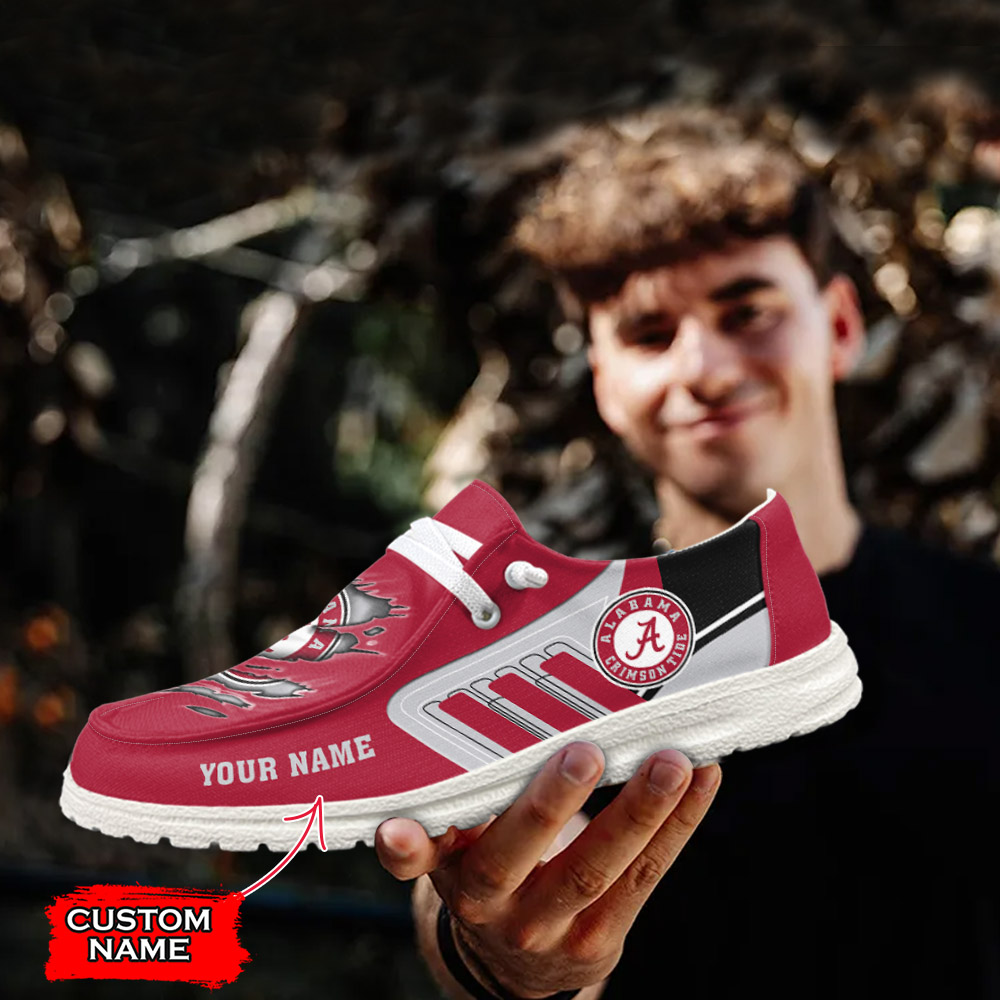 Alabama Crimson Tide NCAA Personalized Hey Dude Shoes For Men And Women ST12623