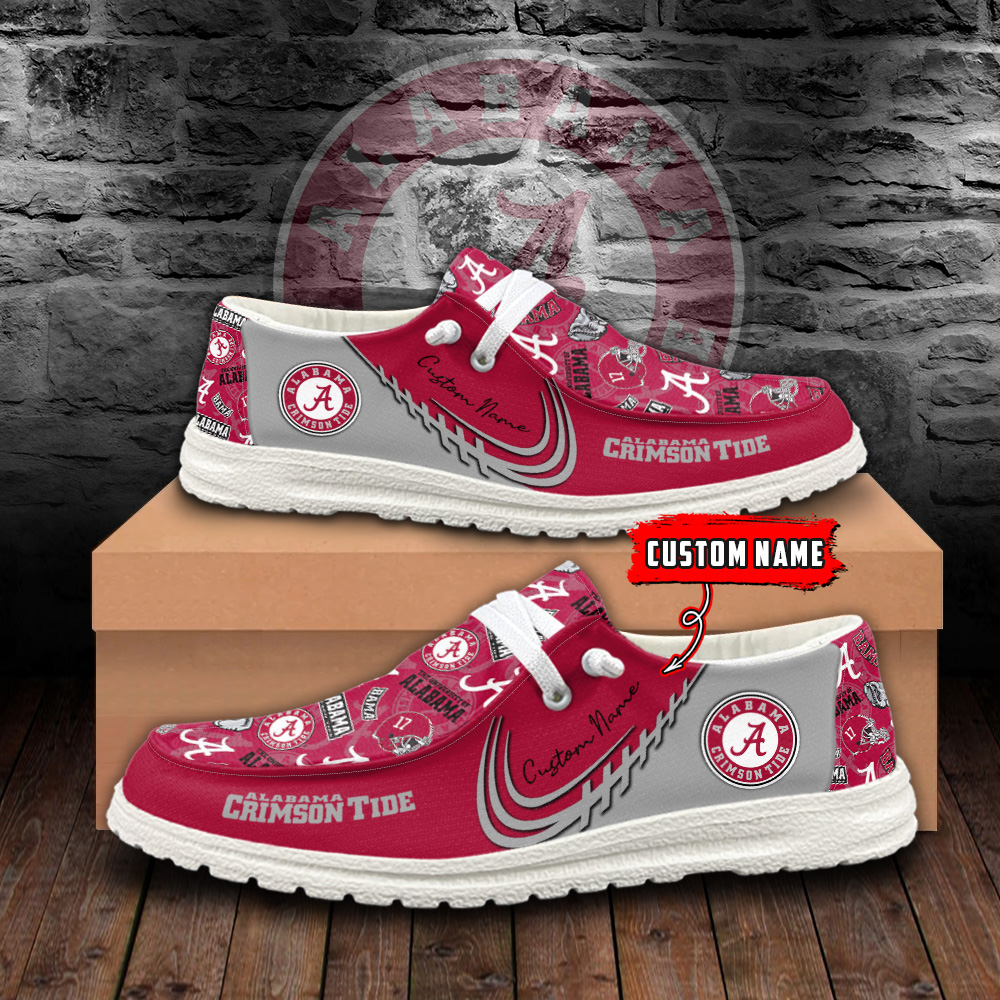 Alabama Crimson Tide NCAA Personalized Hey Dude Shoes For Men And Women ST14692