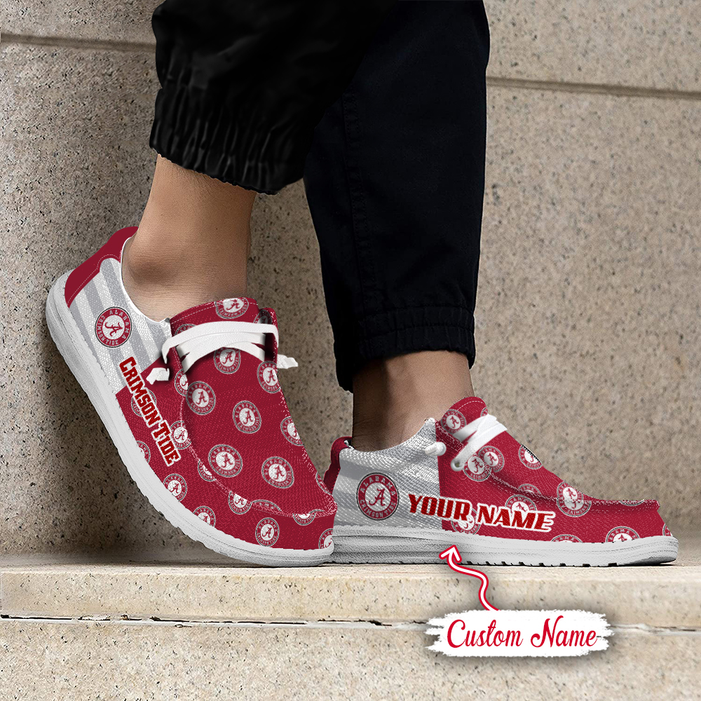 Alabama Crimson Tide Personalized Hey Dude Shoes For Men And Women ST10311