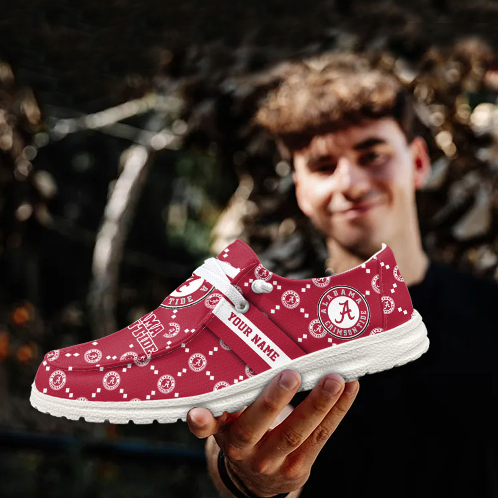 Alabama Crimson Tide Personalized Hey Dude Shoes For Men And Women ST10515