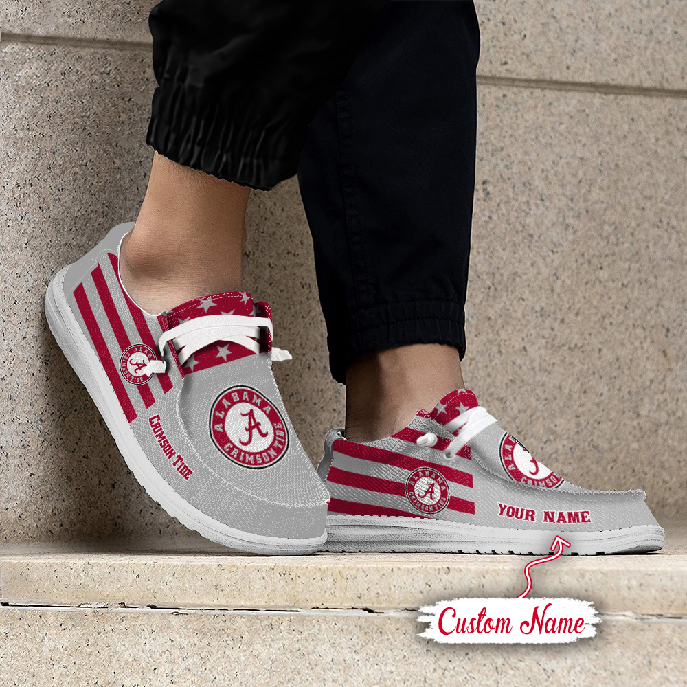 Alabama Crimson Tide Personalized Hey Dude Shoes For Men And Women ST10696