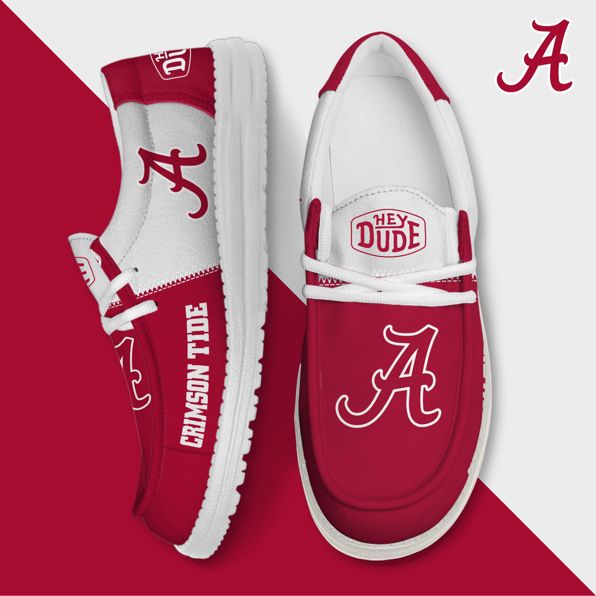 Alabama Crimson Tide Personalized Hey Dude Shoes For Men And Women ST11063