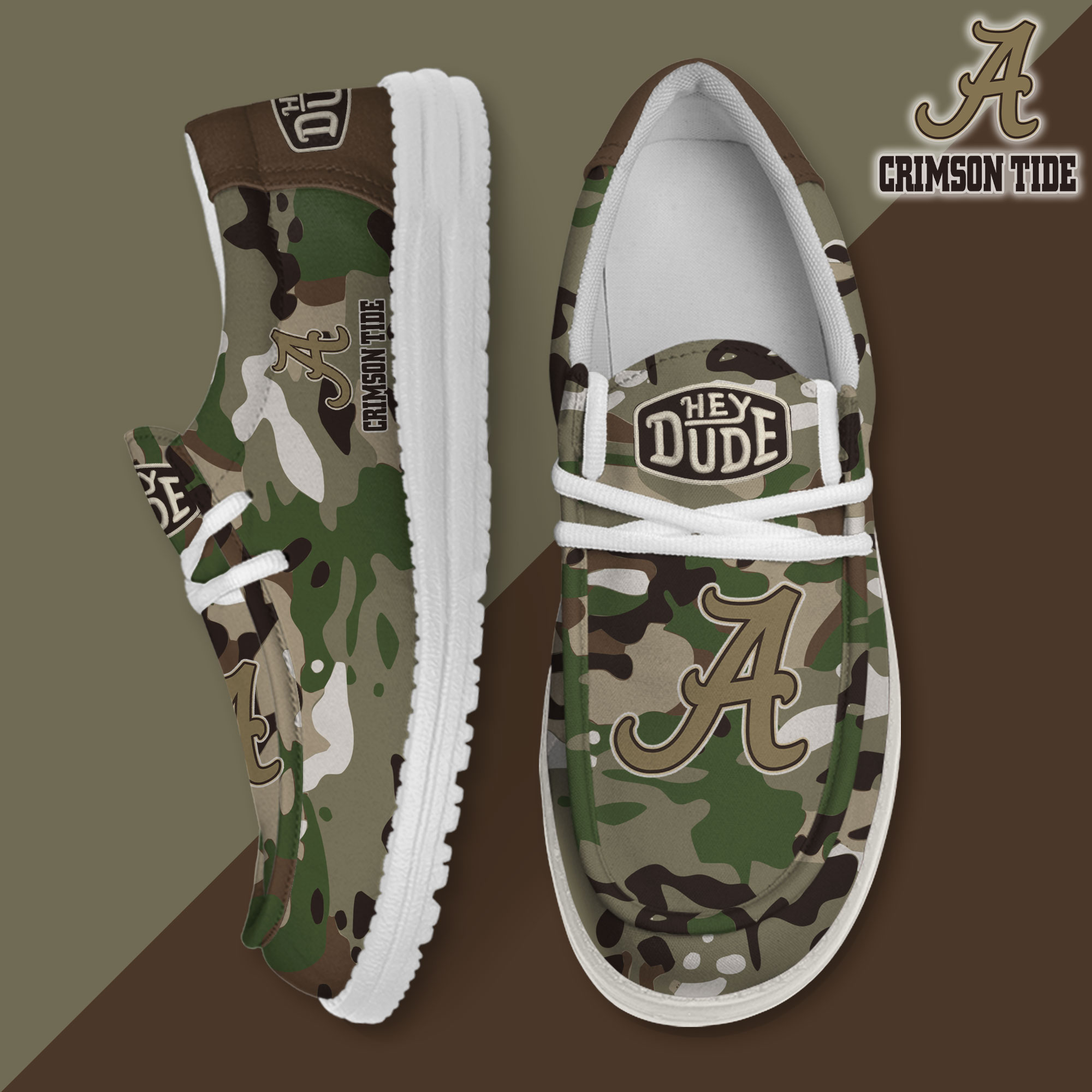 Alabama Crimson Tide Personalized Hey Dude Shoes For Men And Women ST11124