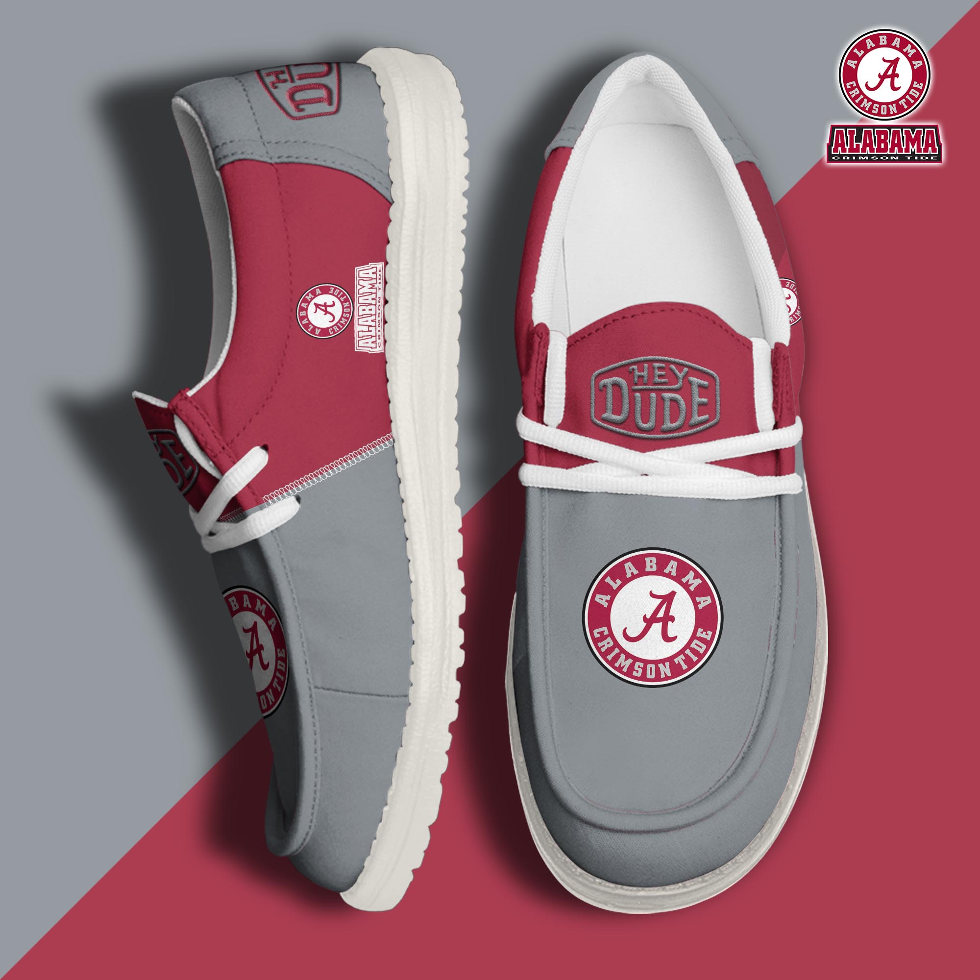 Alabama Crimson Tide Personalized Hey Dude Shoes For Men And Women ST4585
