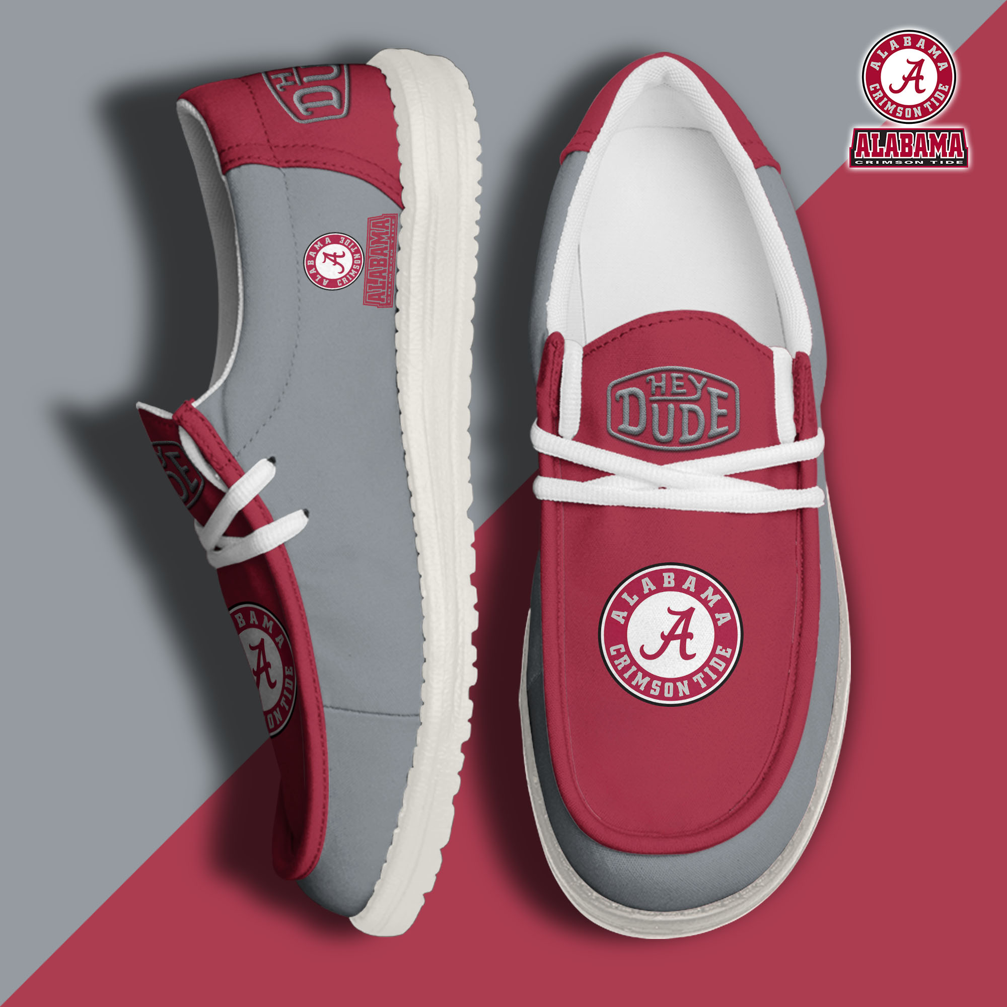 Alabama Crimson Tide Personalized Hey Dude Shoes For Men And Women ST4658
