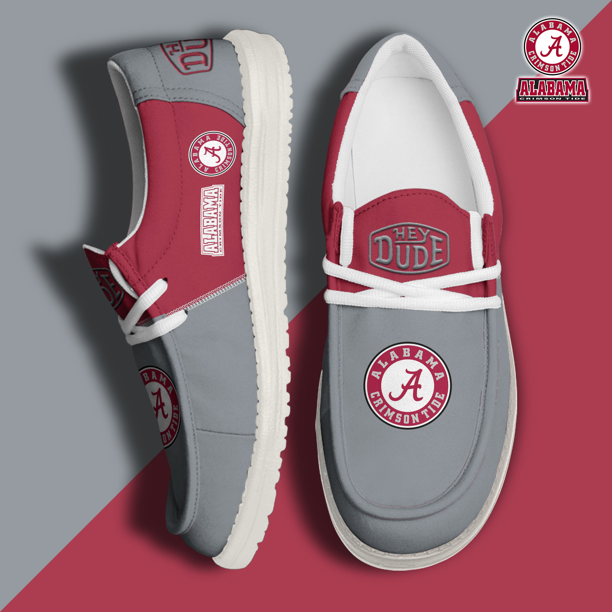Alabama Crimson Tide Personalized Hey Dude Shoes For Men And Women ST4749