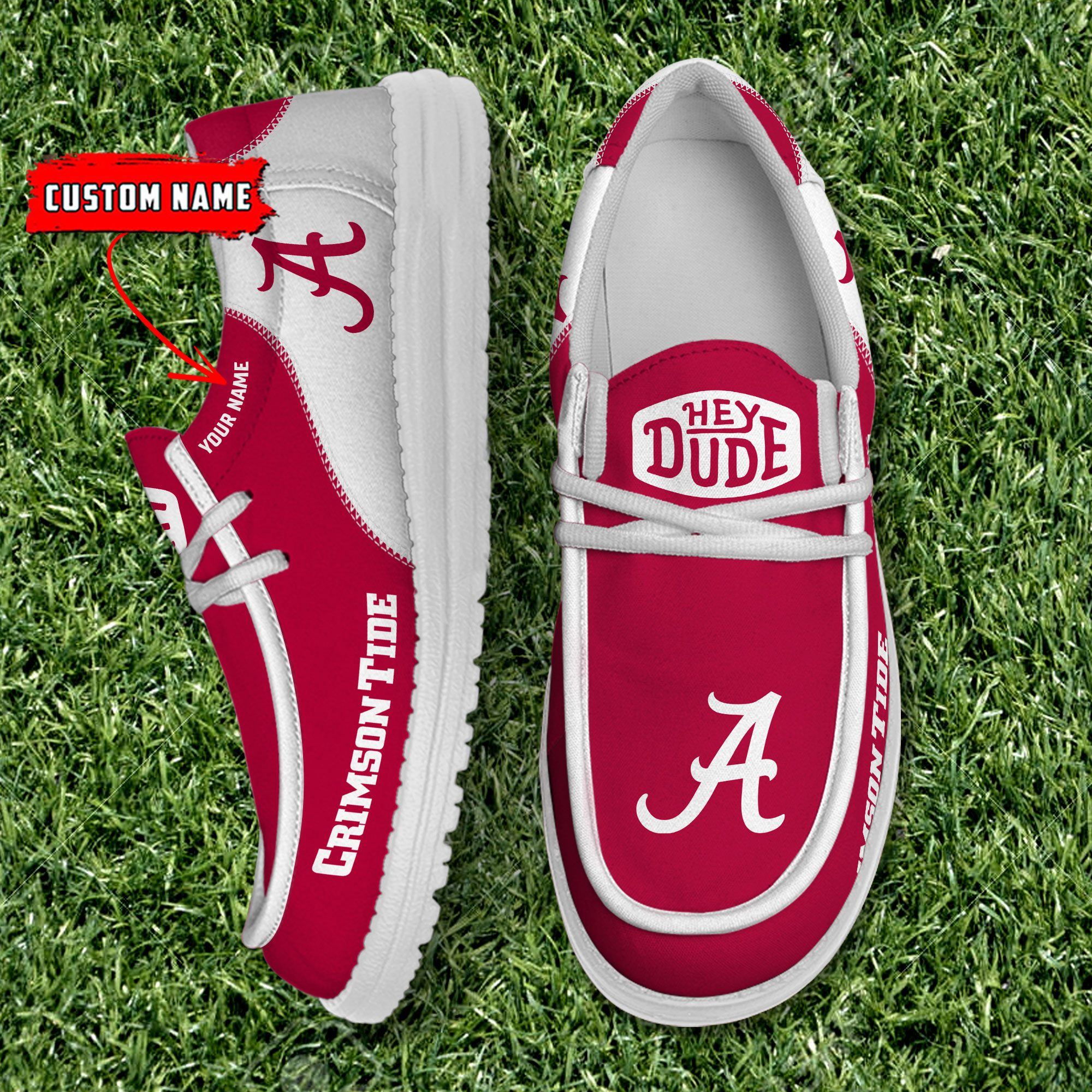 Alabama Crimson Tide Personalized Hey Dude Shoes For Men And Women ST5355