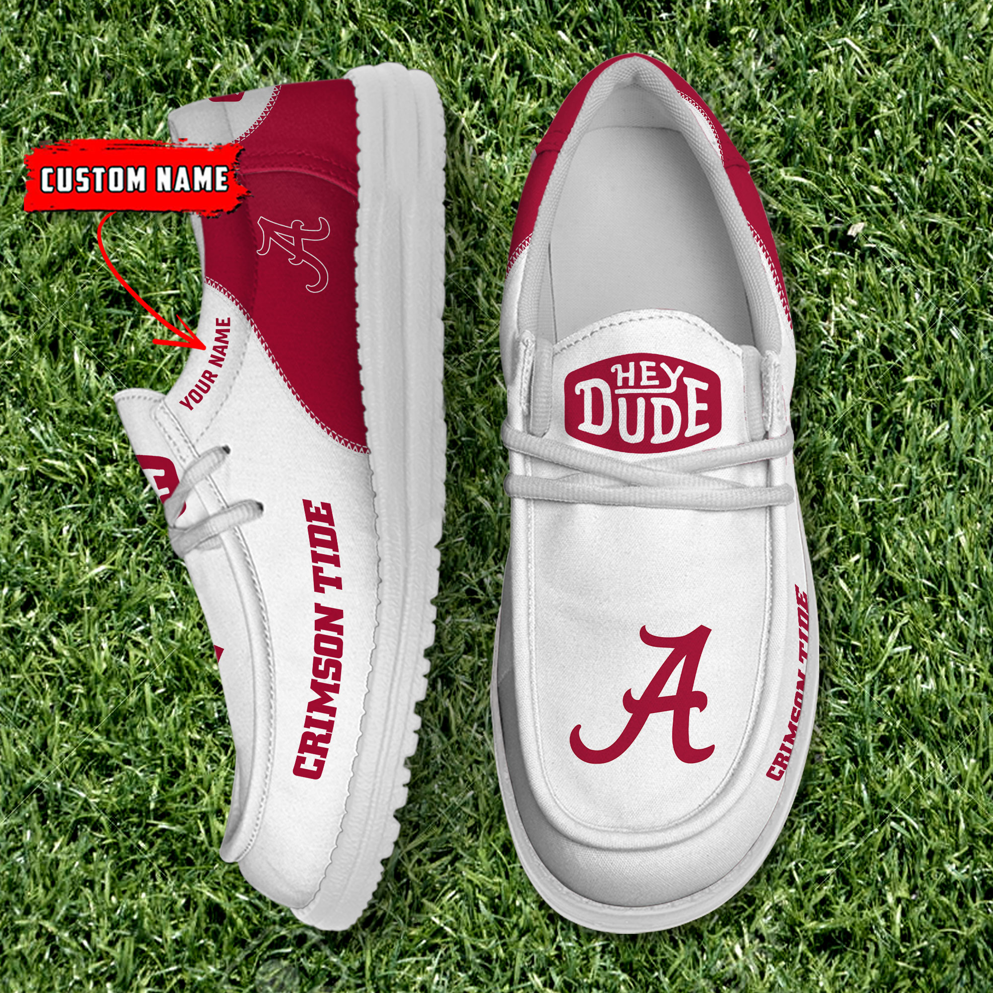 Alabama Crimson Tide Personalized Hey Dude Shoes For Men And Women ST5383