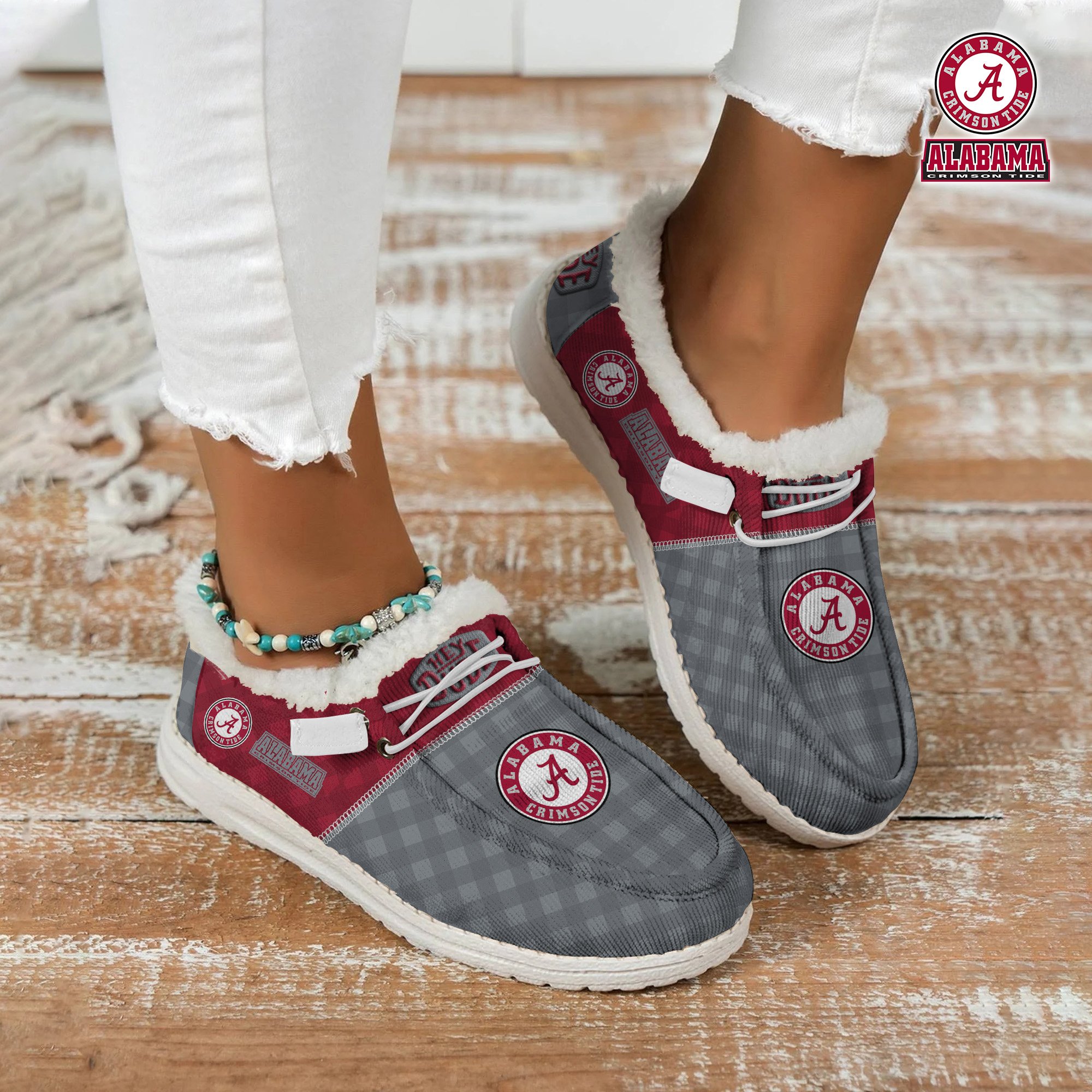 Alabama Crimson Tide Personalized Hey Dude Shoes For Men And Women ST6519