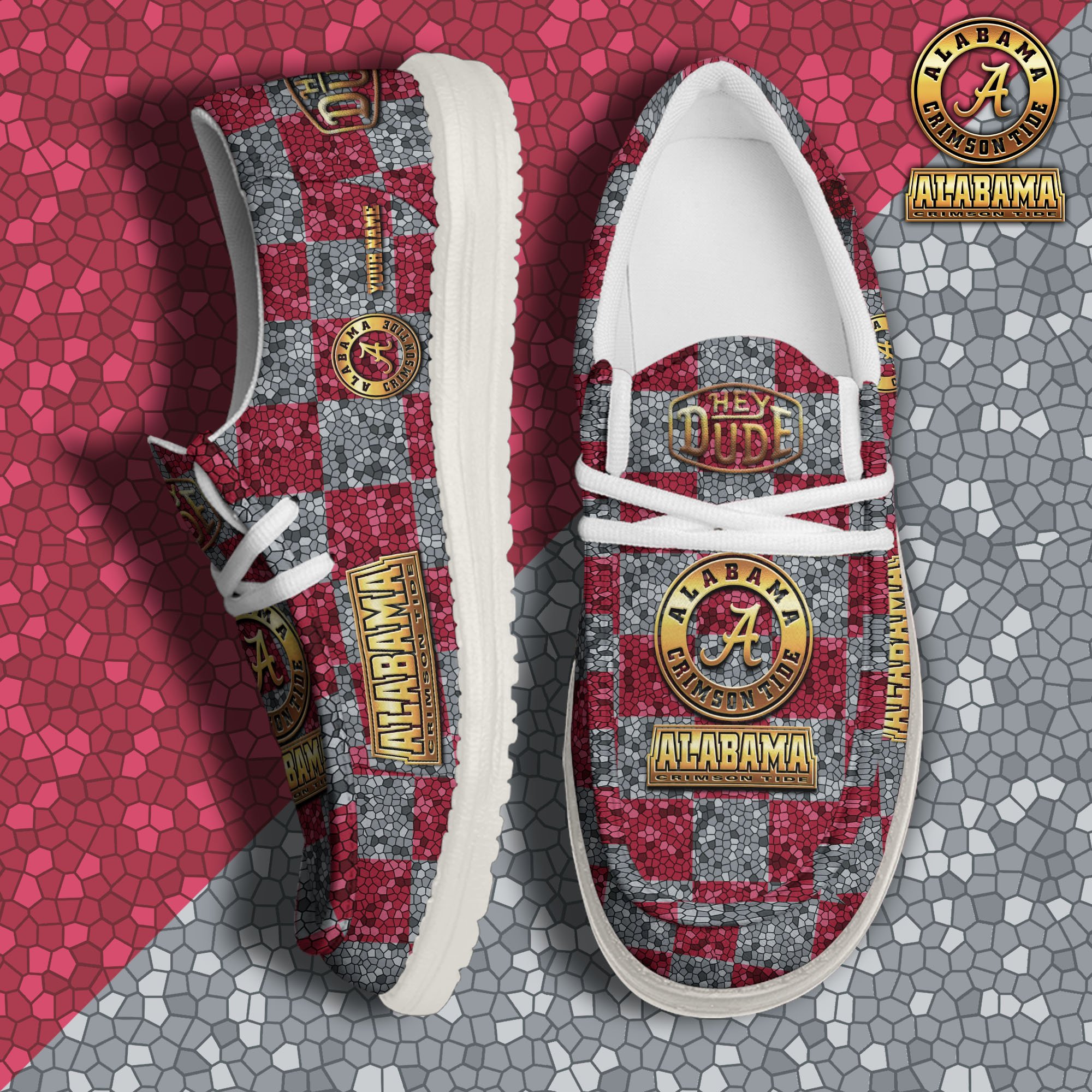 Alabama Crimson Tide Personalized Hey Dude Shoes For Men And Women ST6820