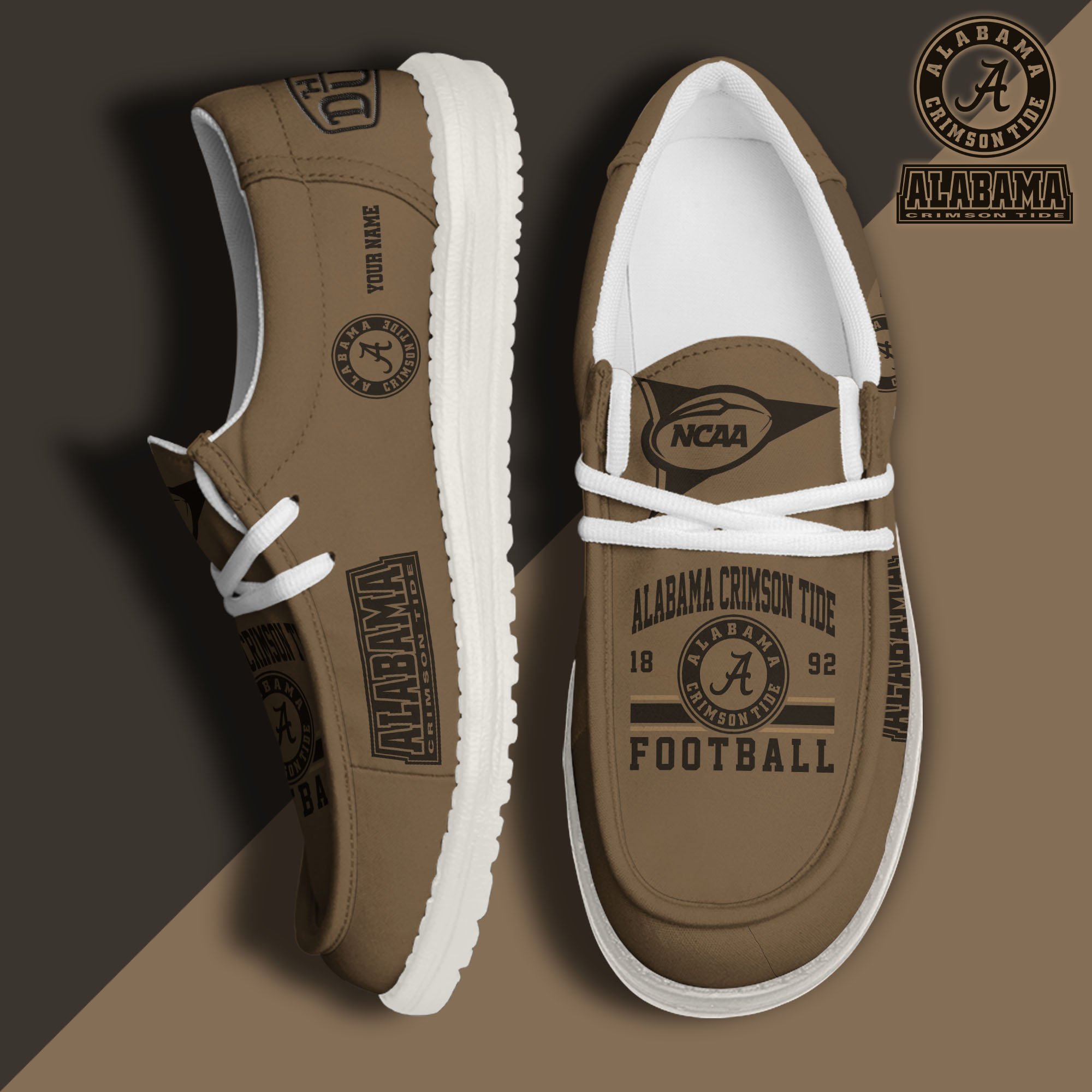 Alabama Crimson Tide Personalized Hey Dude Shoes For Men And Women ST6903