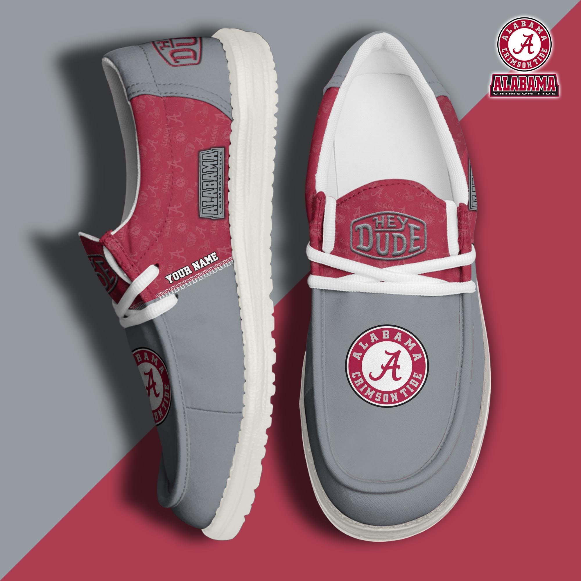 Alabama Crimson Tide Personalized Hey Dude Shoes For Men And Women ST7117