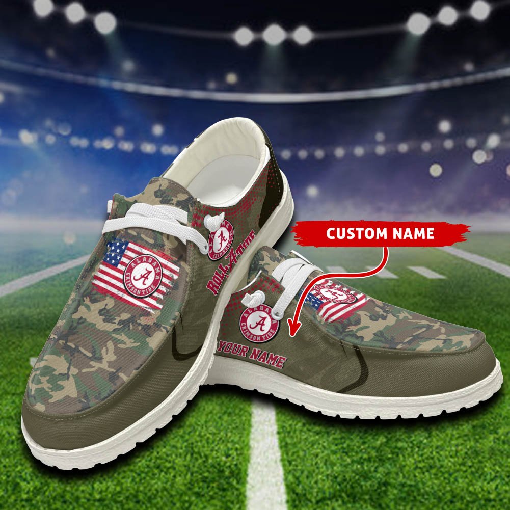 Alabama Crimson Tide Personalized Hey Dude Shoes For Men And Women ST7768