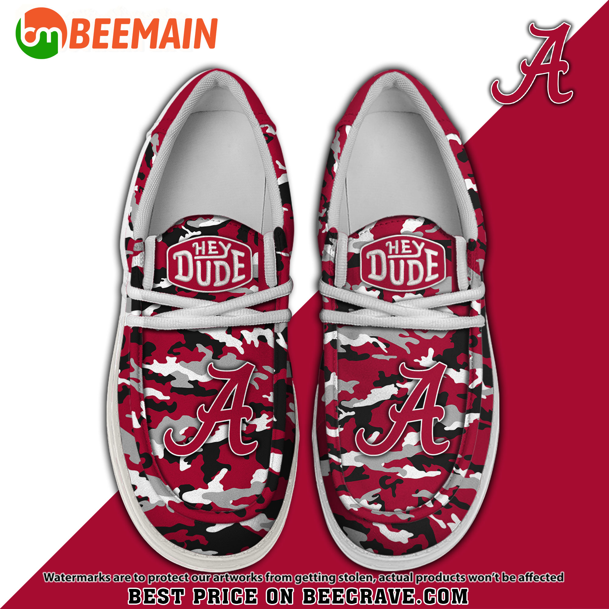 Alabama Crimson Tide Personalized Hey Dude Shoes For Men And Women ST9296