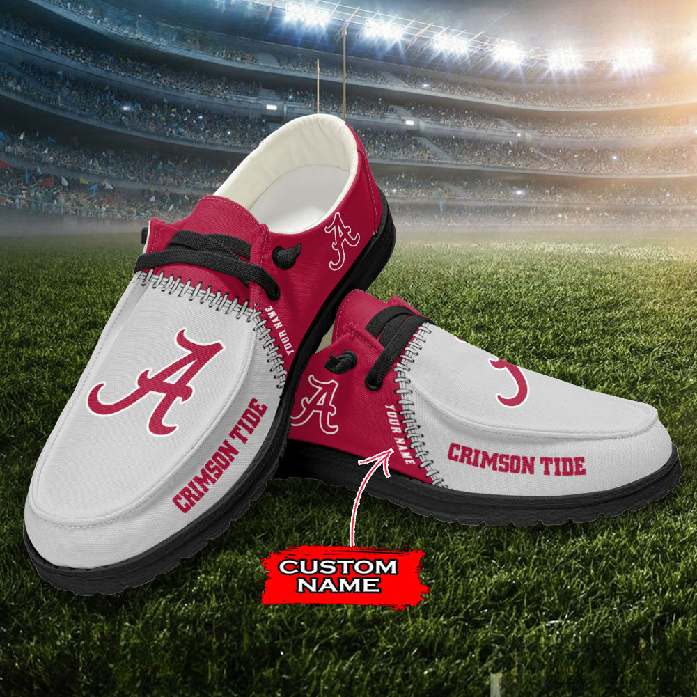 Alabama Crimson Tide Personalized Hey Dude Shoes For Men And Women ST9733