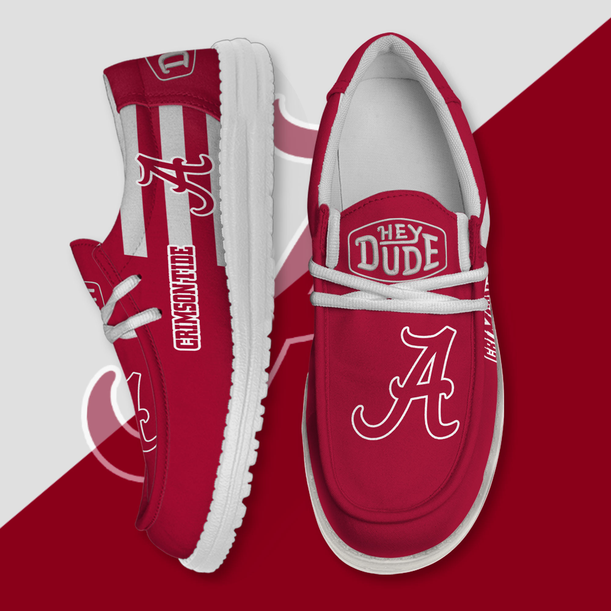 Alabama Crimson Tide Personalized Hey Dude Shoes For Men And Women ST9887