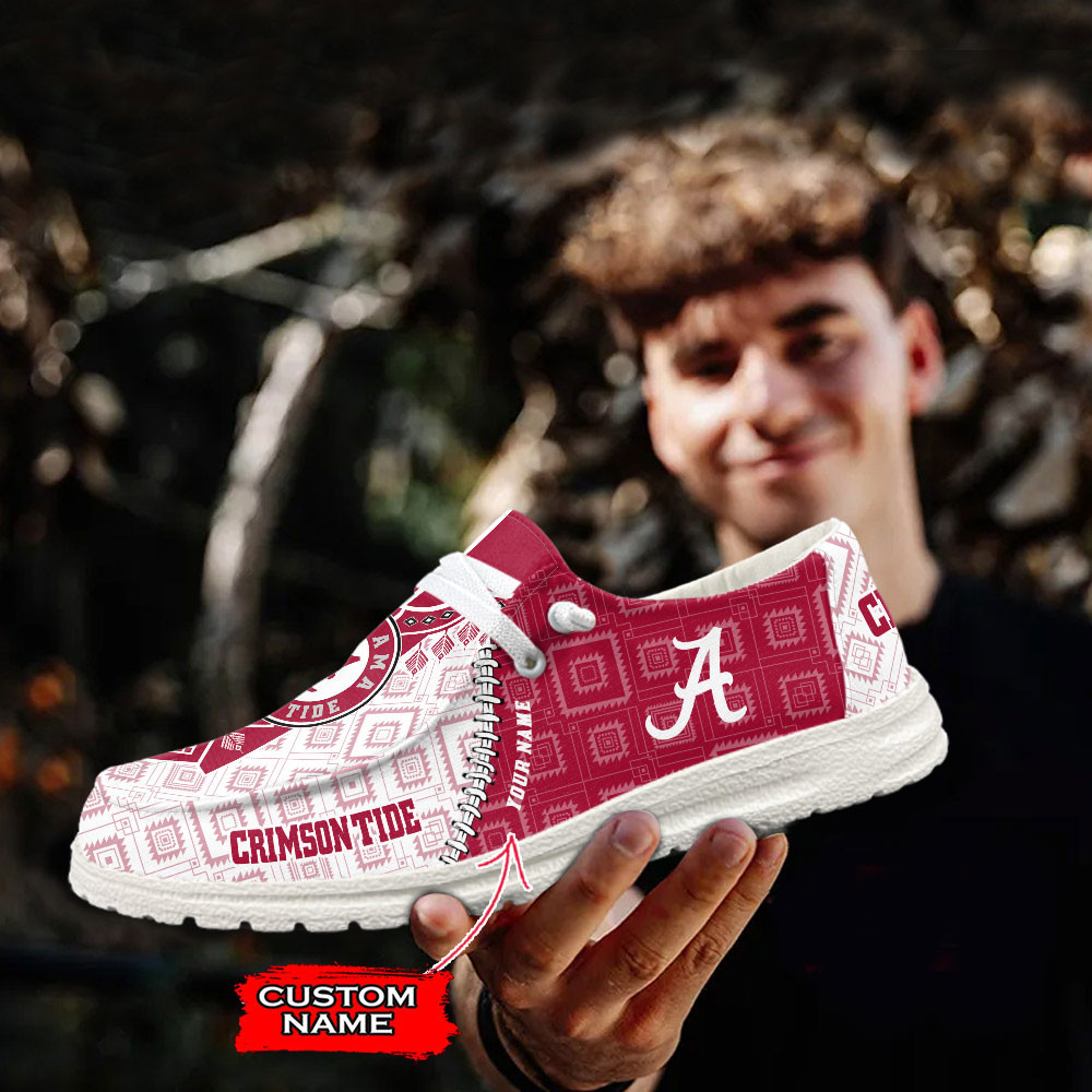 Alabama Crimson Tide Personalized Hey Dude Shoes For Men And Women ST9939