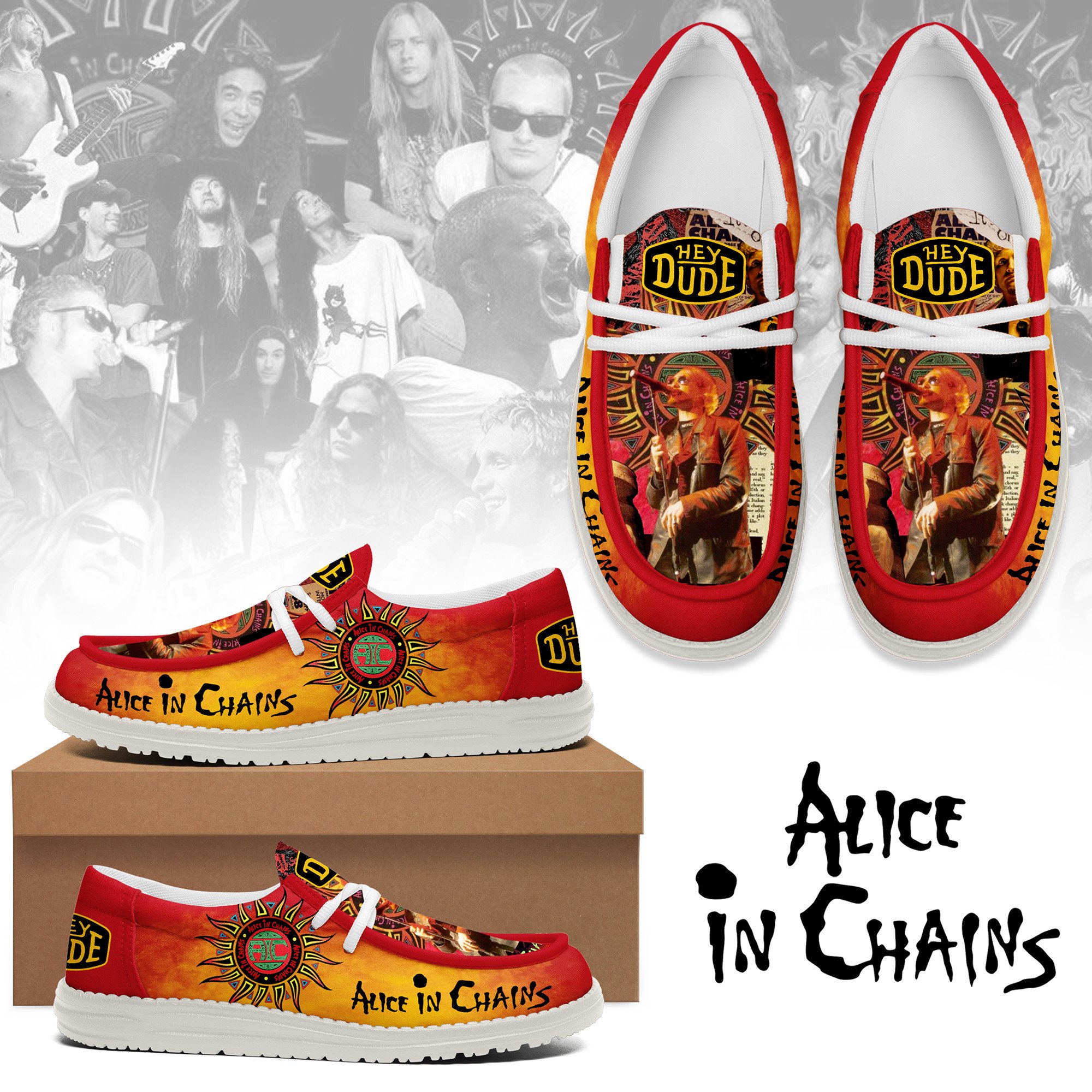 Alice In Chains Personalized Hey Dude Shoes For Men And Women ST5965