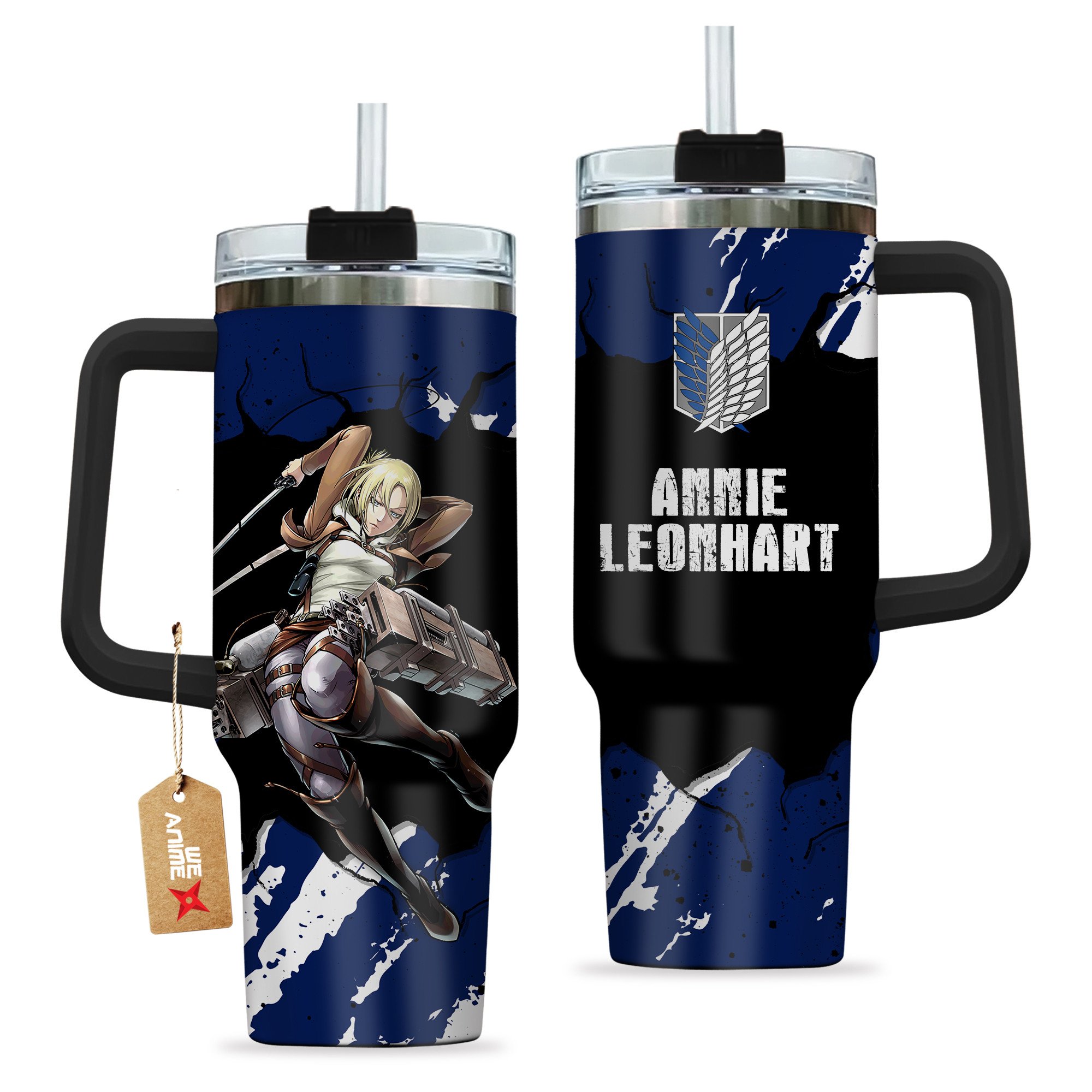 Annie Leonhart Attack on Titan Anime Stanley Tumbler With Handle Personalized Name St3905