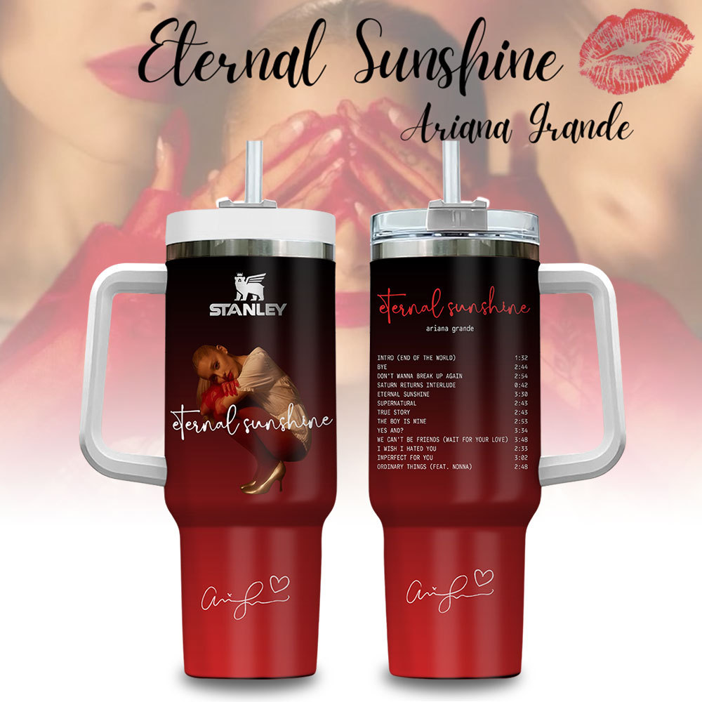 Ariana Grande Eternal Sunshine Music Stanley Tumbler With Handle Personalized Name St1583