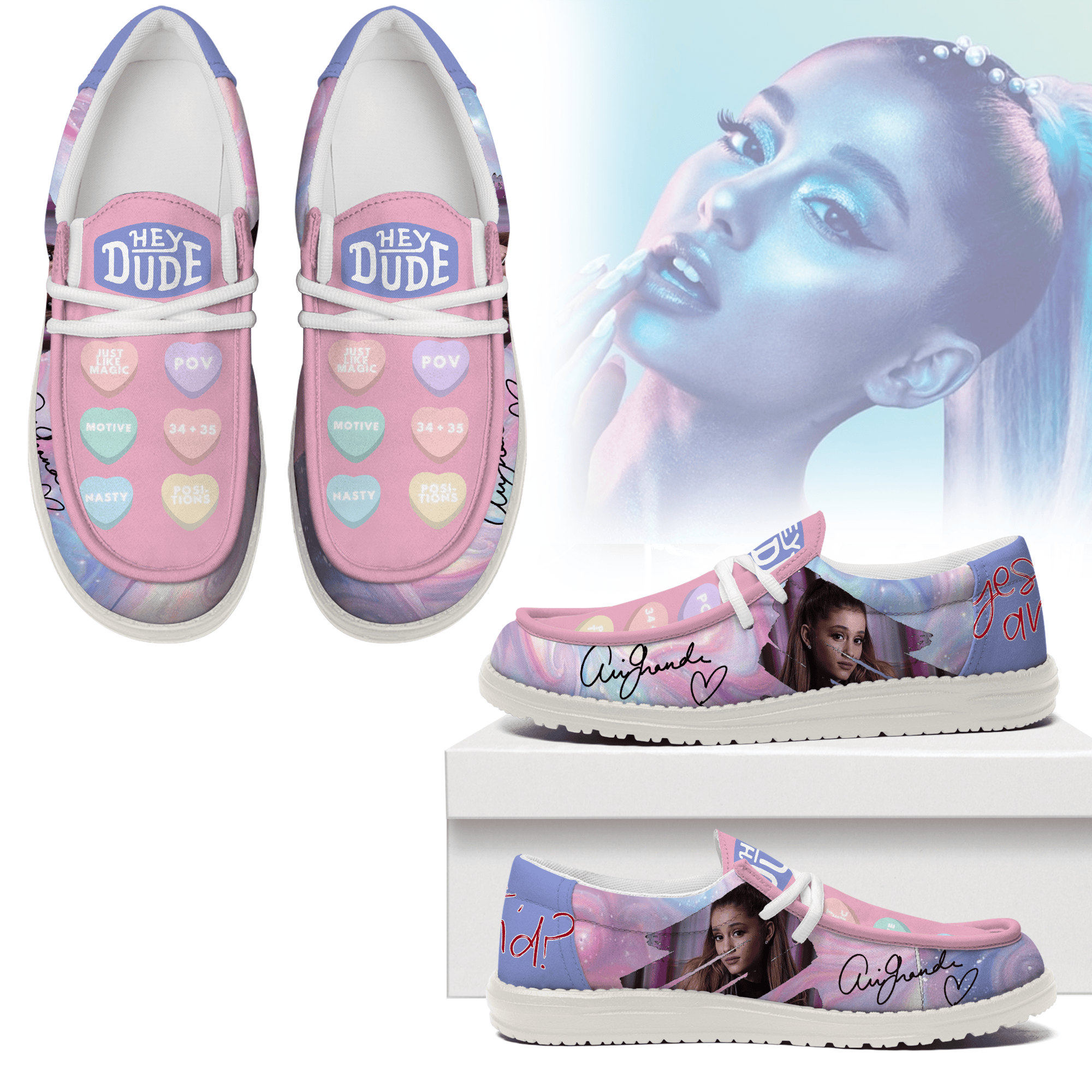 Ariana Grande Personalized Hey Dude Shoes For Men And Women ST5927