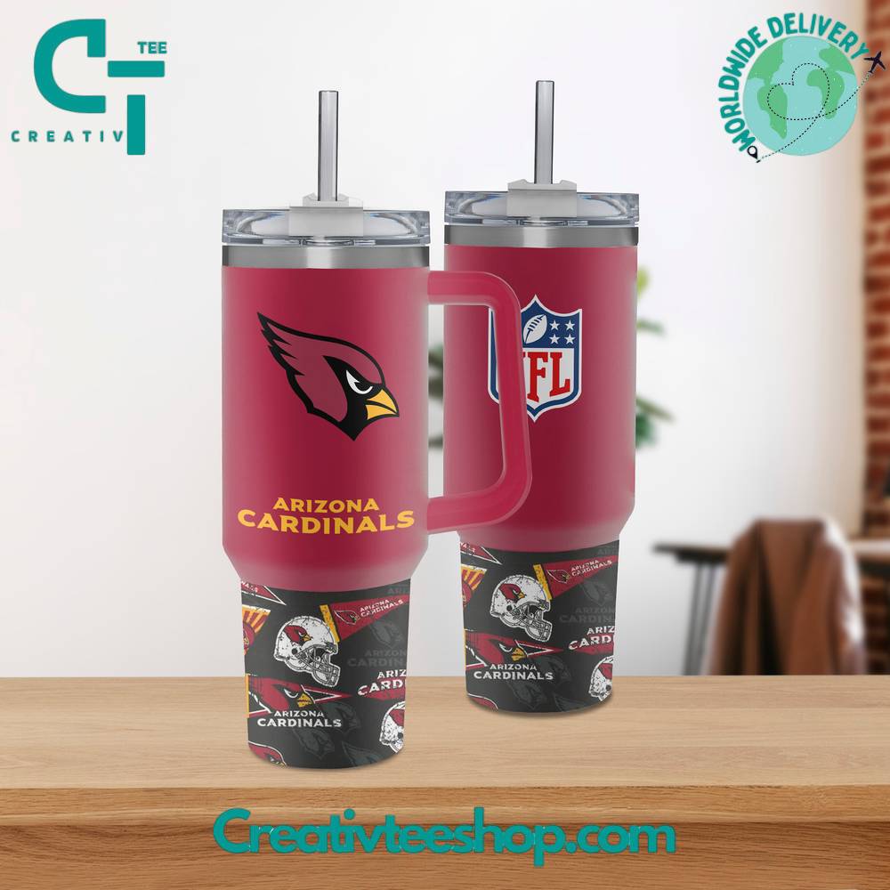 Arizona Cardinals NFL Stanley Tumbler With Handle Personalized Name St2144