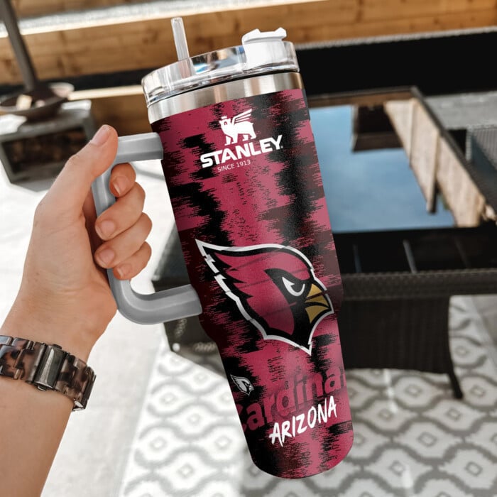 Arizona Cardinals NFL Stanley Tumbler With Handle Personalized Name St3083