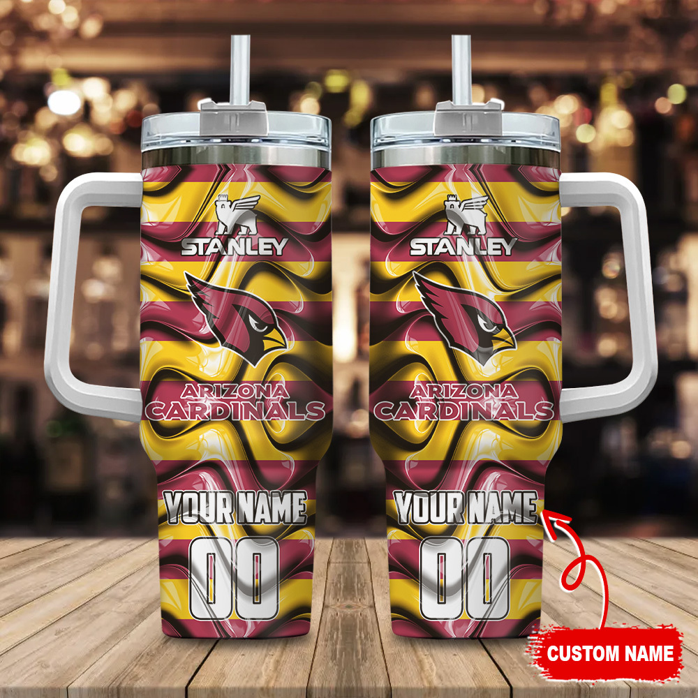 Arizona Cardinals NFL Stanley Tumbler With Handle Personalized Name St4418