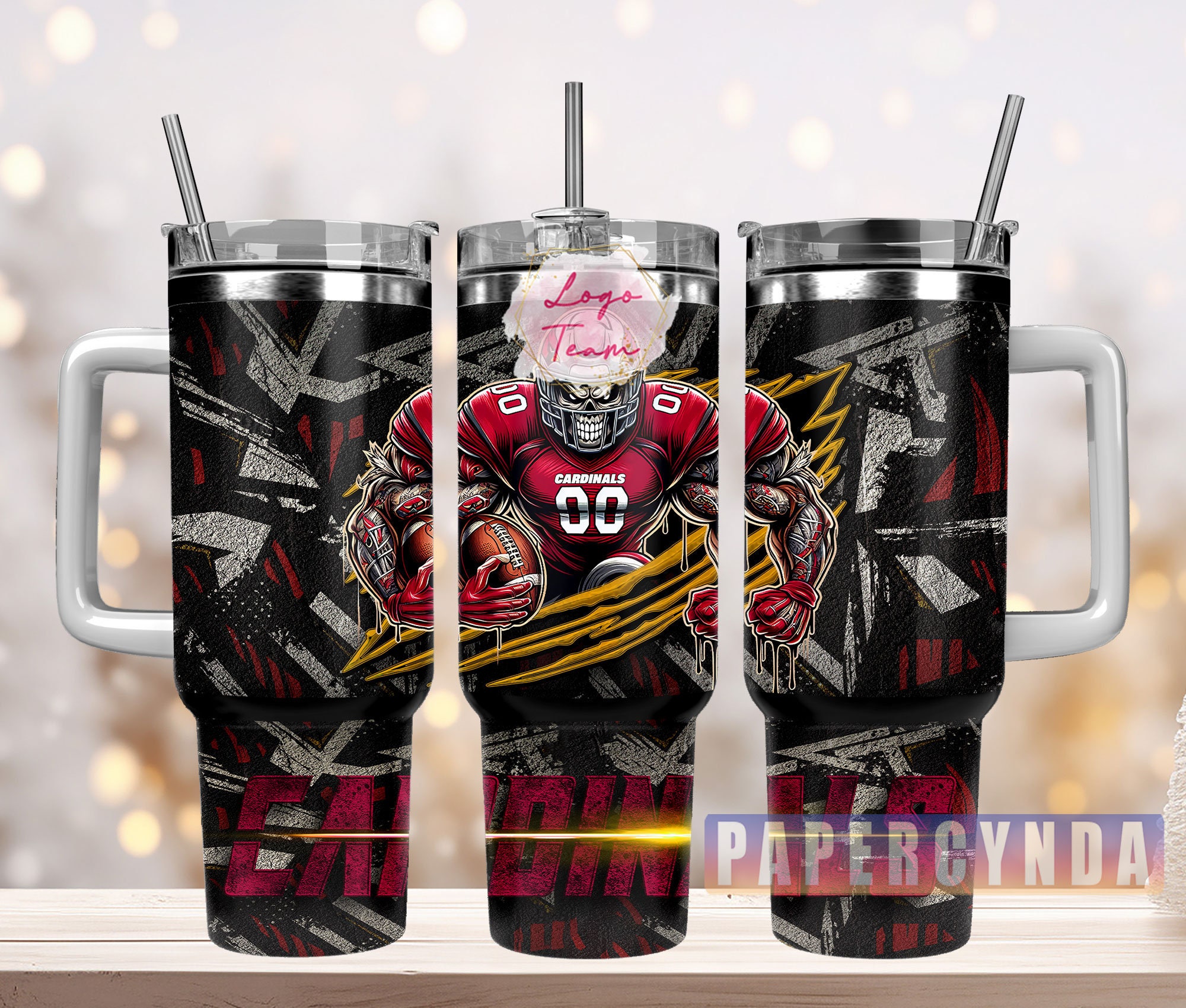 Arizona Cardinals NFL Stanley Tumbler With Handle Personalized Name St7279