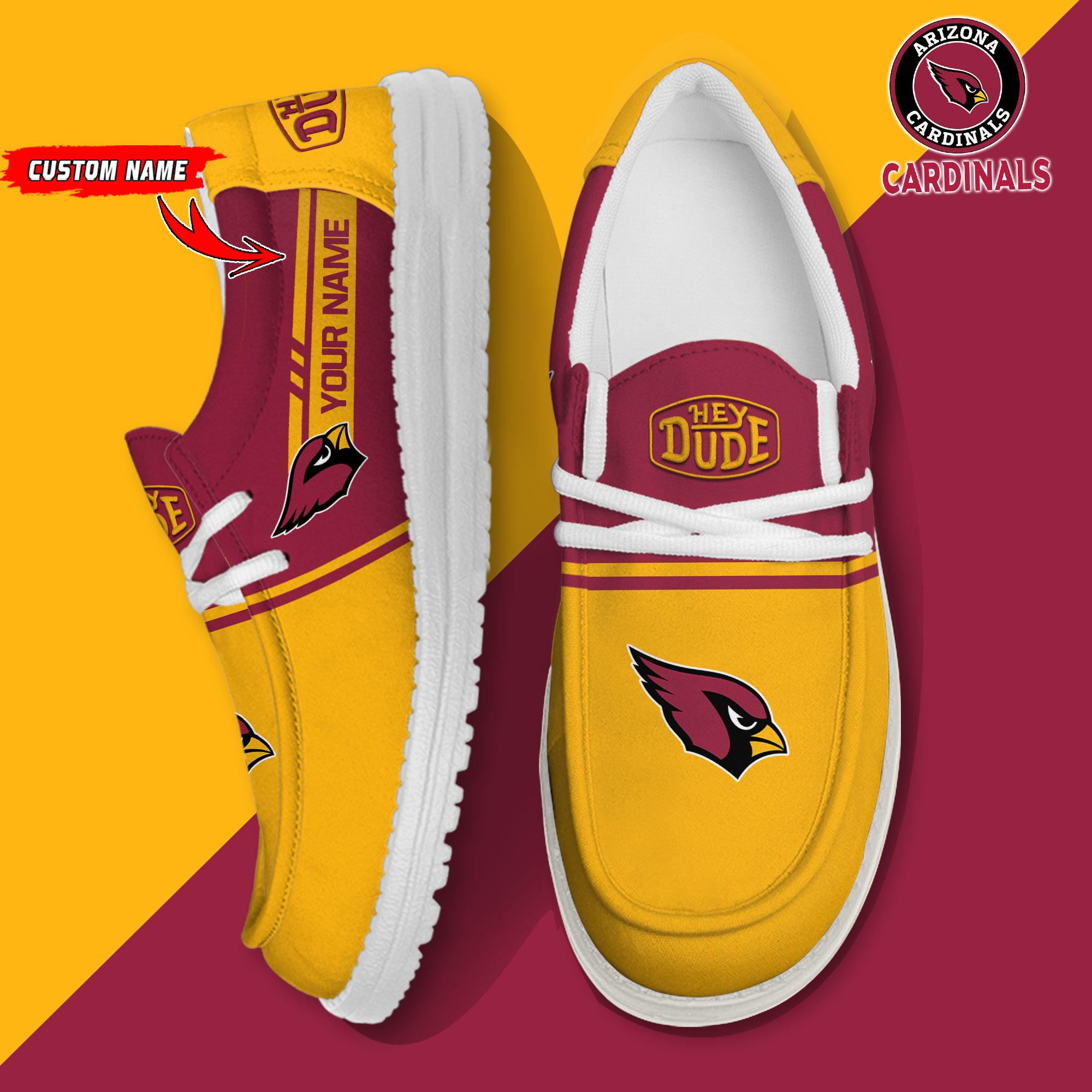 Arizona Cardinals Personalized Hey Dude Shoes For Men And Women ST10904