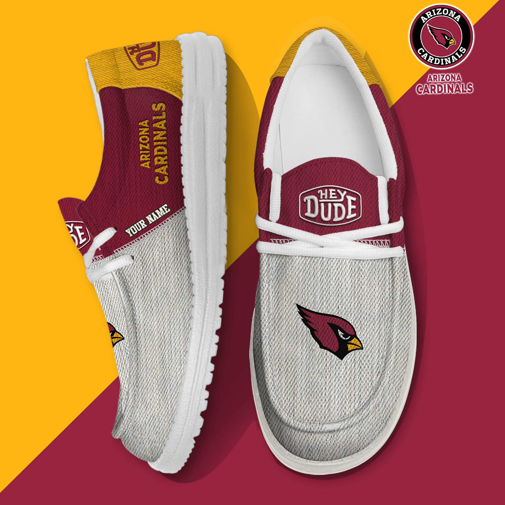 Arizona Cardinals Personalized Hey Dude Shoes For Men And Women ST11289