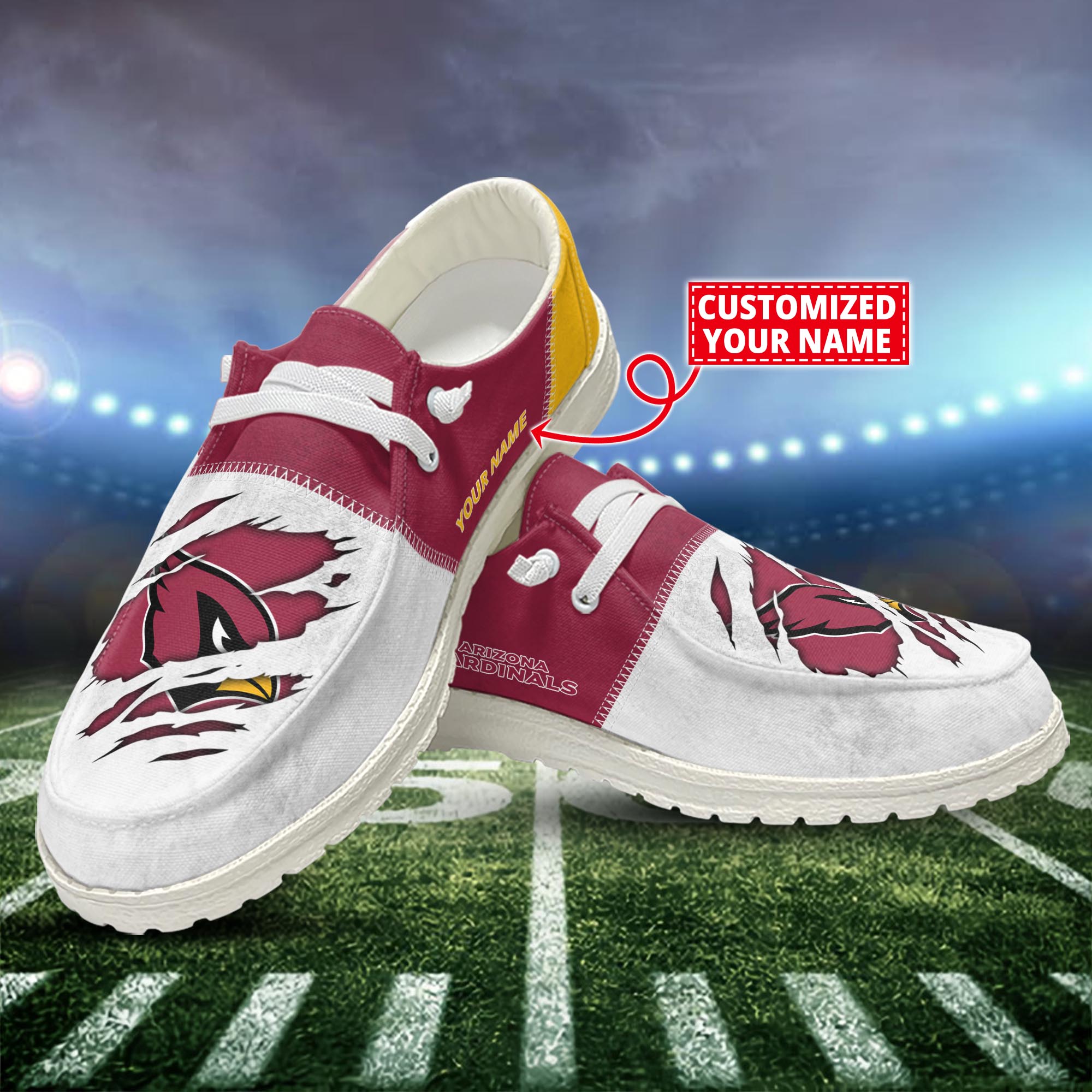 Arizona Cardinals Personalized Hey Dude Shoes For Men And Women ST15137