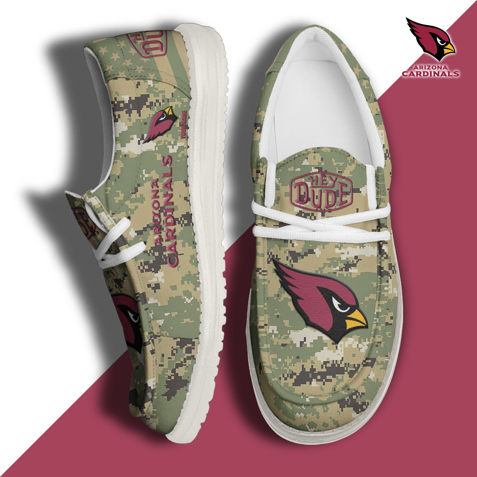Arizona Cardinals Personalized Hey Dude Shoes For Men And Women ST7940