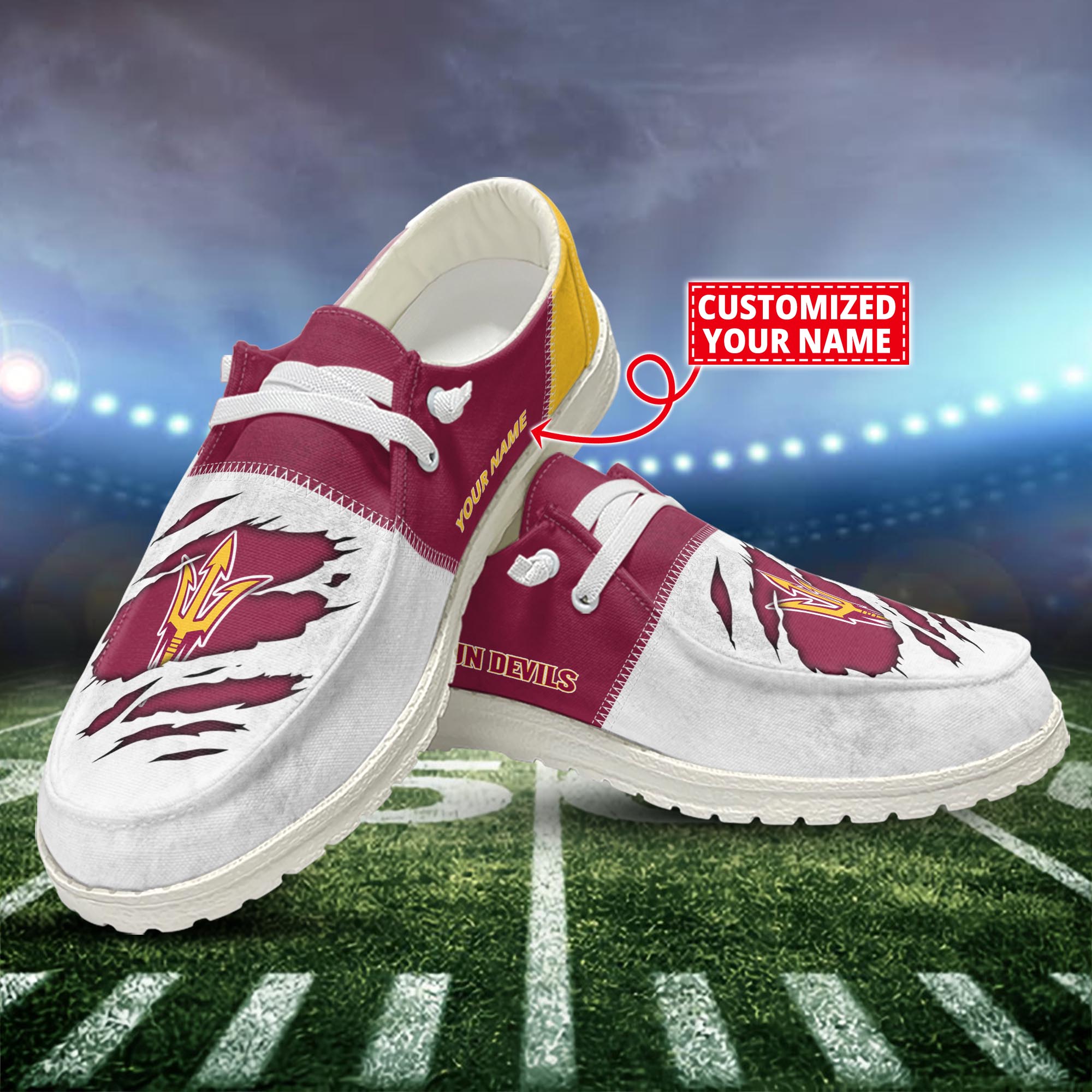 Arizona State Sun Devils Personalized Hey Dude Shoes For Men And Women ST15170