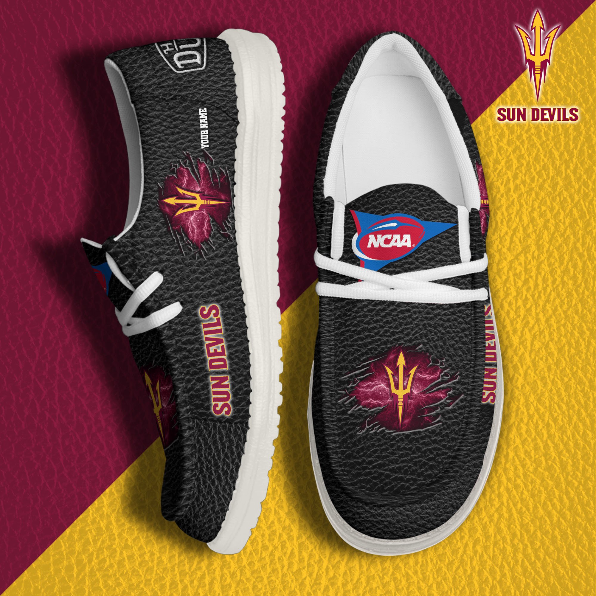 Arizona State Sun Devils Personalized Hey Dude Shoes For Men And Women ST6887