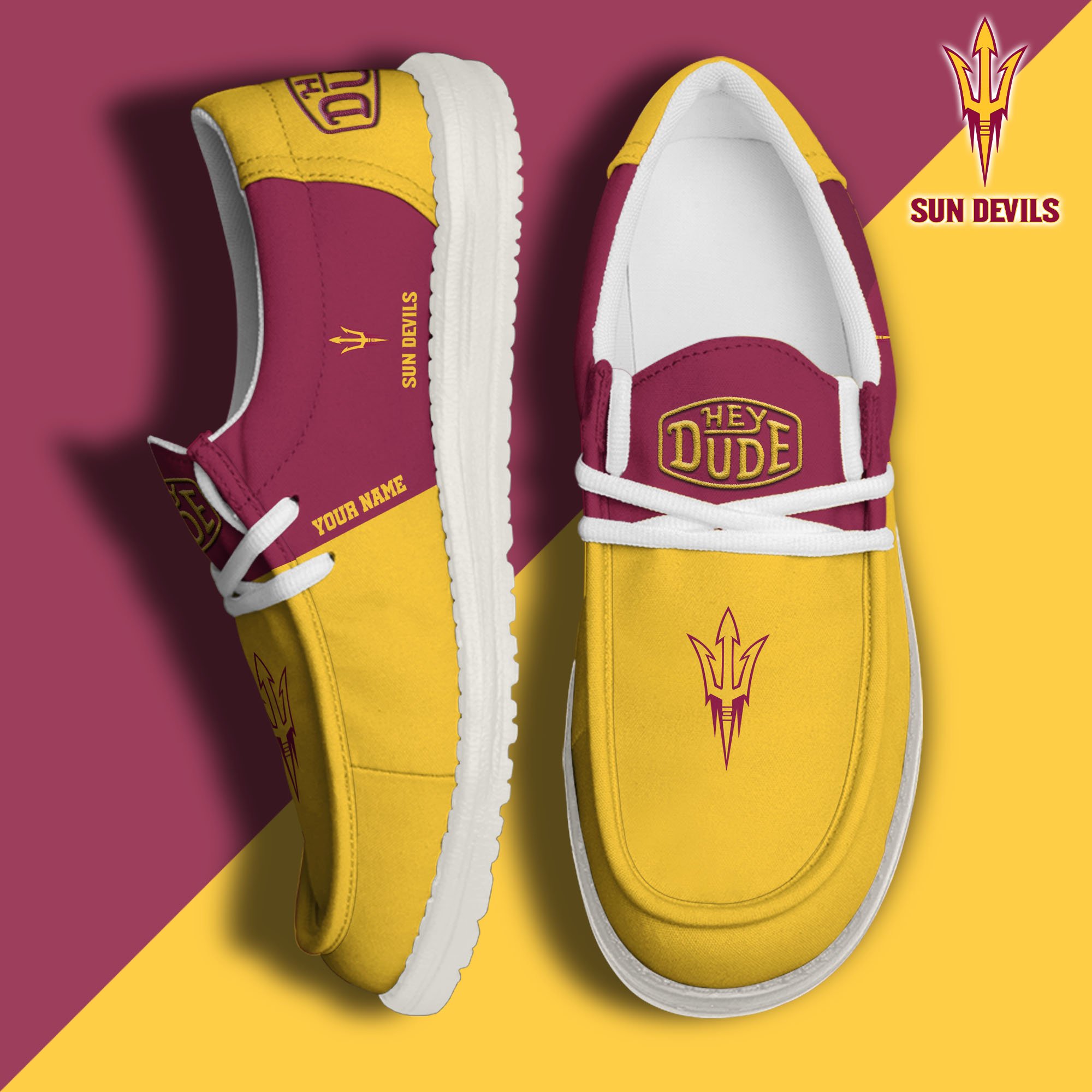 Arizona State Sun Devils Personalized Hey Dude Shoes For Men And Women ST6982