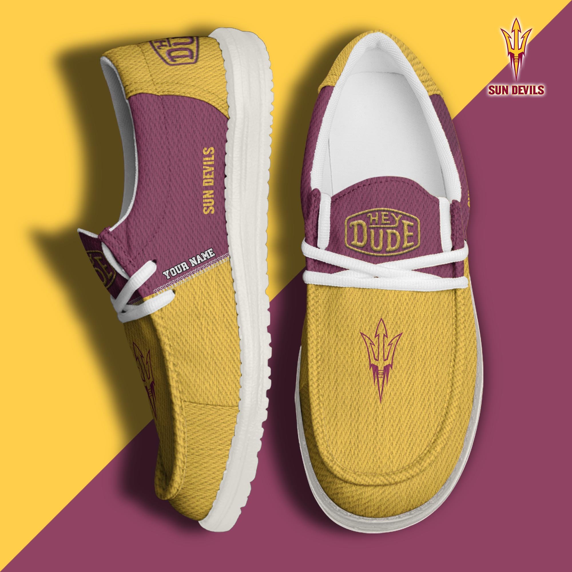 Arizona State Sun Devils Personalized Hey Dude Shoes For Men And Women ST7051