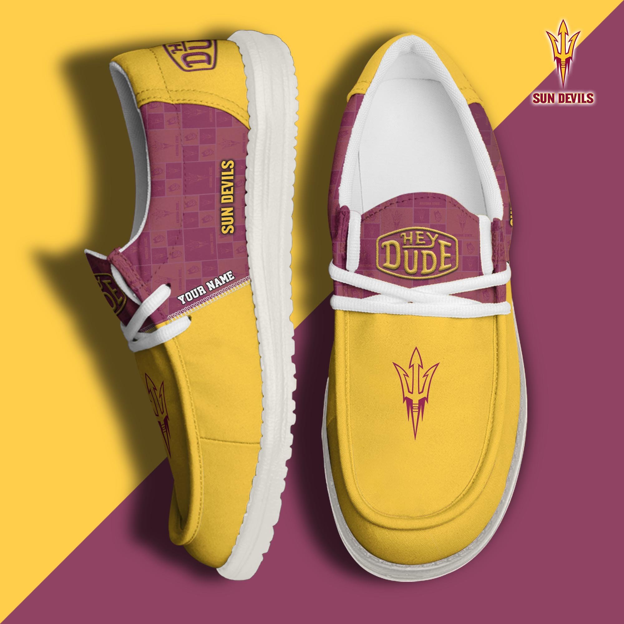 Arizona State Sun Devils Personalized Hey Dude Shoes For Men And Women ST7112