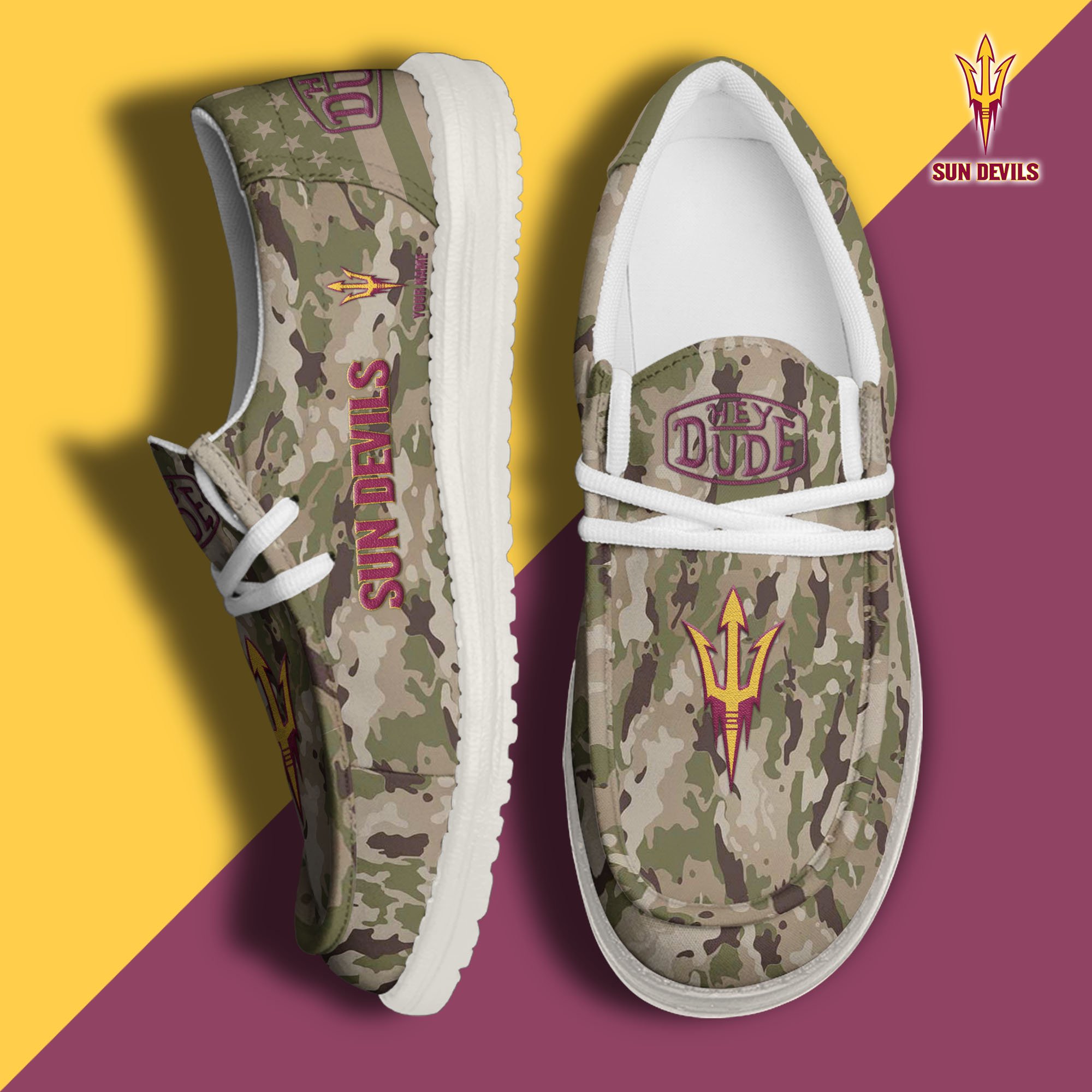 Arizona State Sun Devils Personalized Hey Dude Shoes For Men And Women ST7554