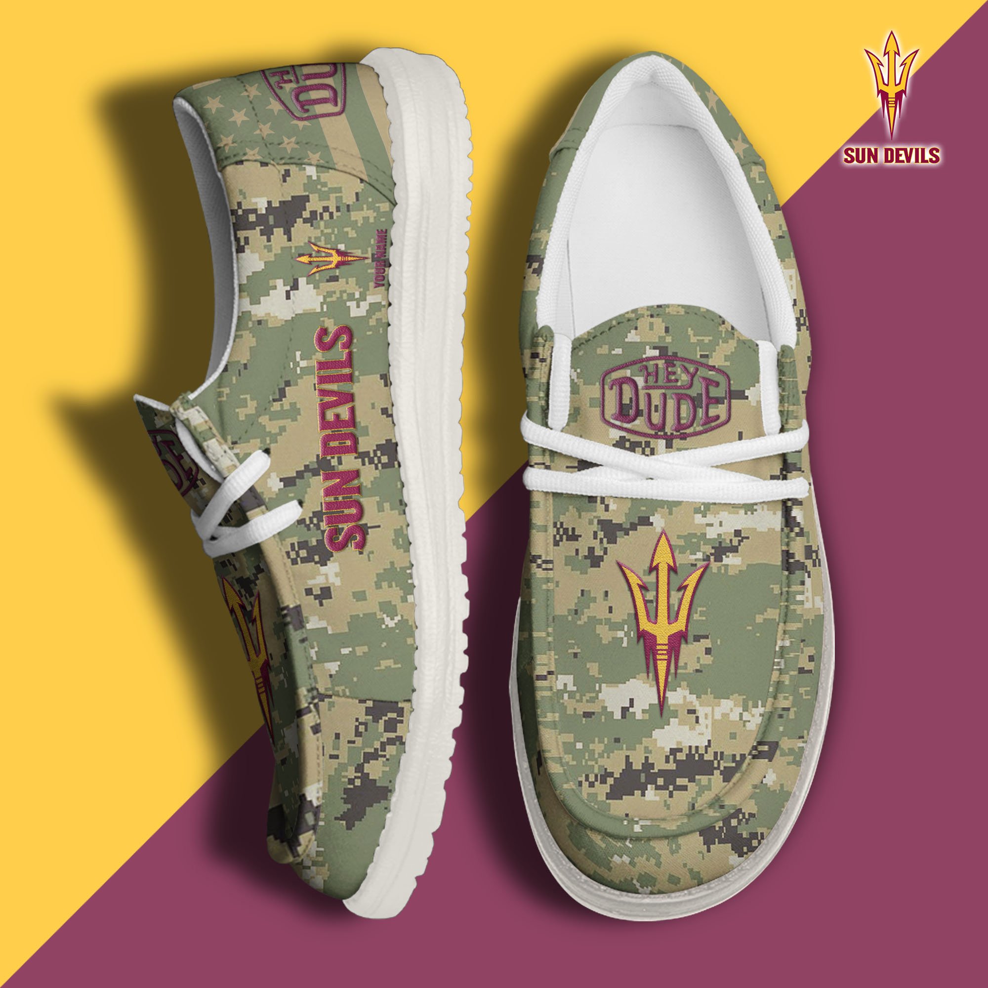 Arizona State Sun Devils Personalized Hey Dude Shoes For Men And Women ST7906